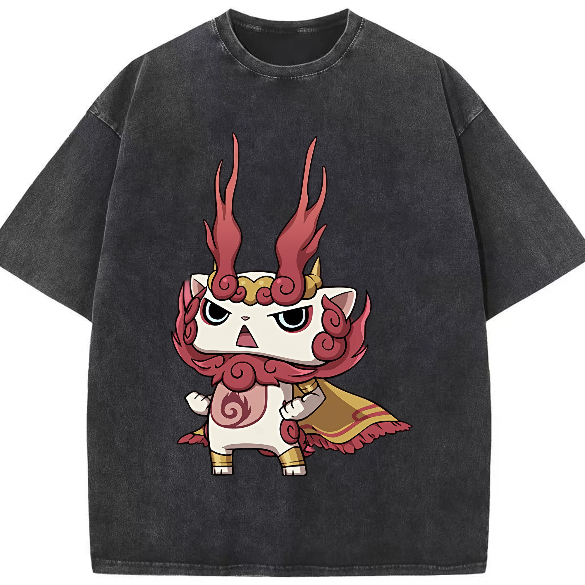 （画像用） 妖怪ウォッチ Yo-kai Watch 綿100% ヴィンテージ風 半袖Tシャツ（フロントプリント）