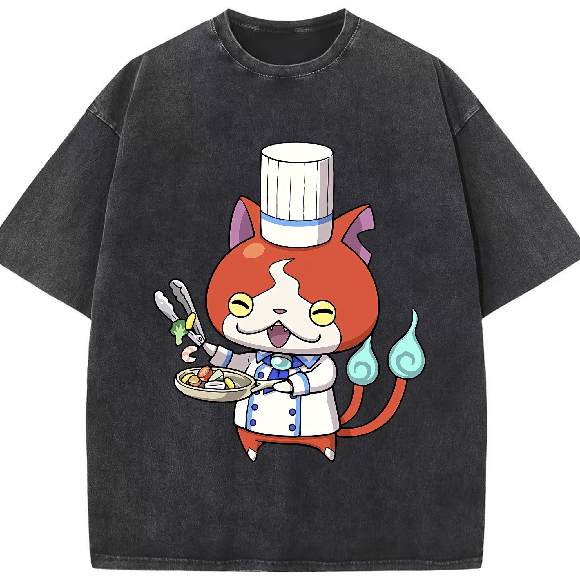 （画像用） 妖怪ウォッチ Yo-kai Watch 綿100% ヴィンテージ風 半袖Tシャツ（フロントプリント）