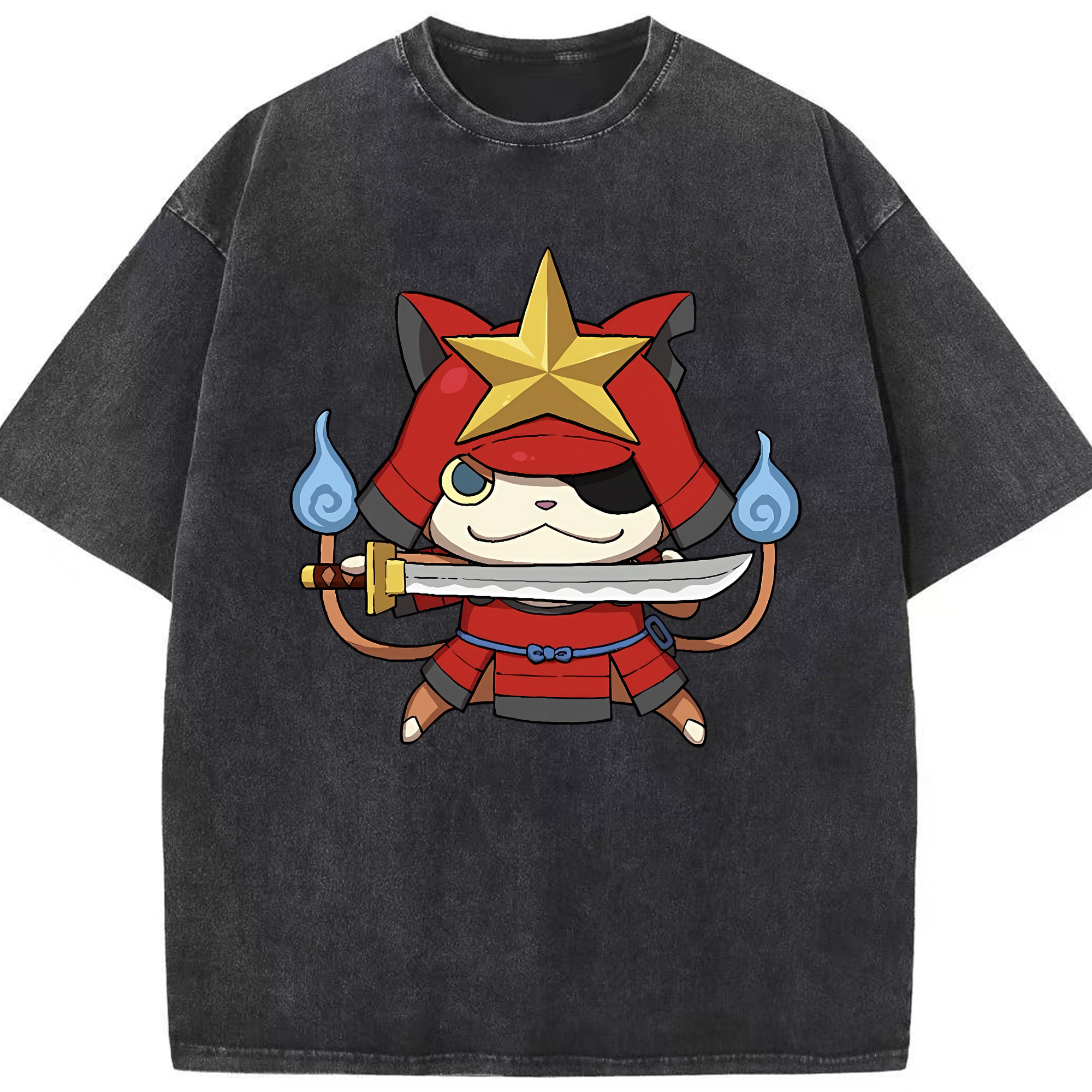 （画像用） 妖怪ウォッチ Yo-kai Watch 綿100% ヴィンテージ風 半袖Tシャツ（フロントプリント）