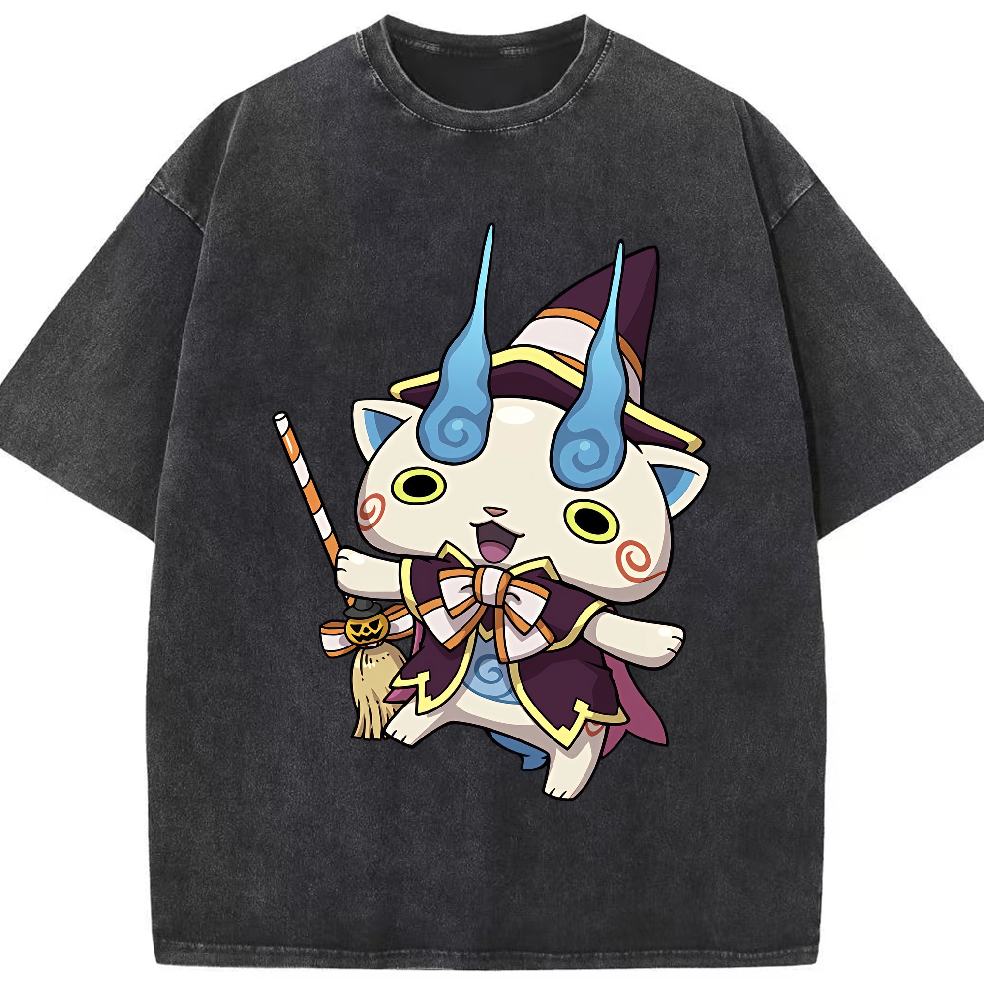（画像用） 妖怪ウォッチ Yo-kai Watch 綿100% ヴィンテージ風 半袖Tシャツ（フロントプリント）