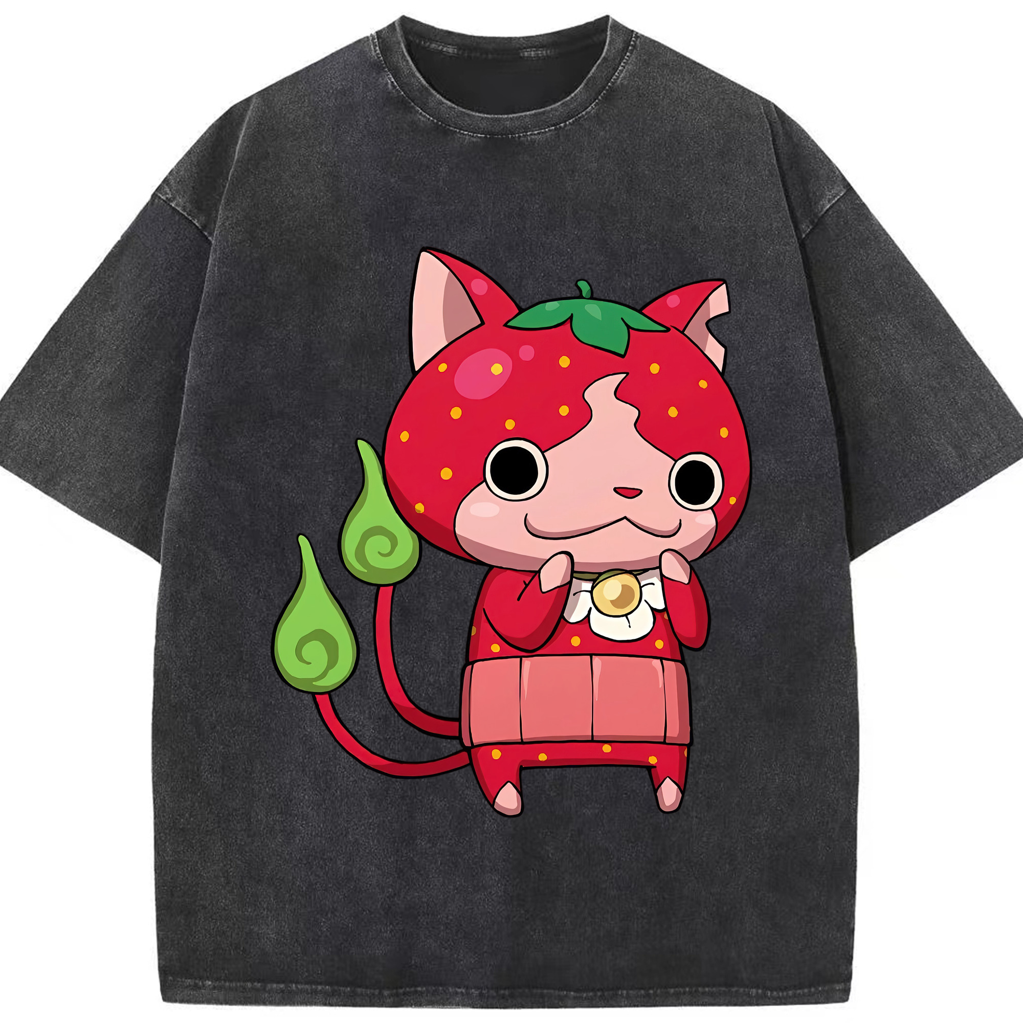 （画像用） 妖怪ウォッチ Yo-kai Watch 綿100% ヴィンテージ風 半袖Tシャツ（フロントプリント）