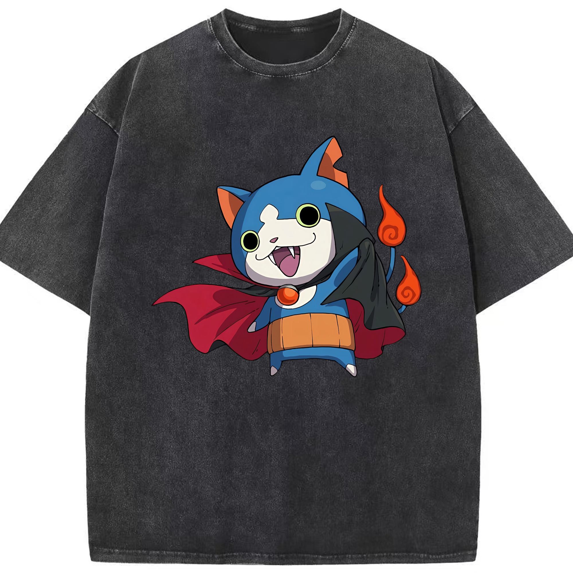 （画像用） 妖怪ウォッチ Yo-kai Watch 綿100% ヴィンテージ風 半袖Tシャツ（フロントプリント）