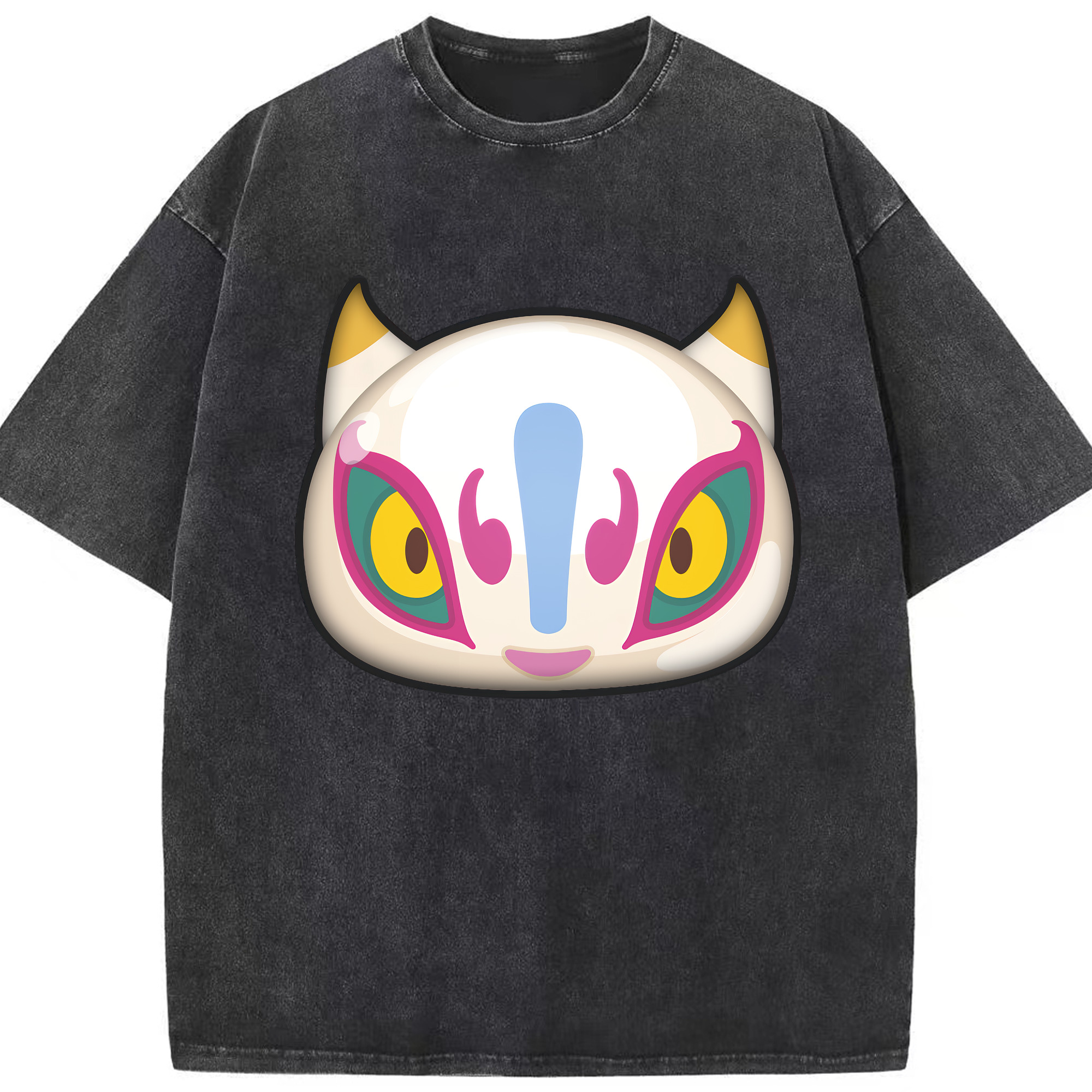 （画像用） 妖怪ウォッチ Yo-kai Watch 綿100% ヴィンテージ風 半袖Tシャツ（フロントプリント）