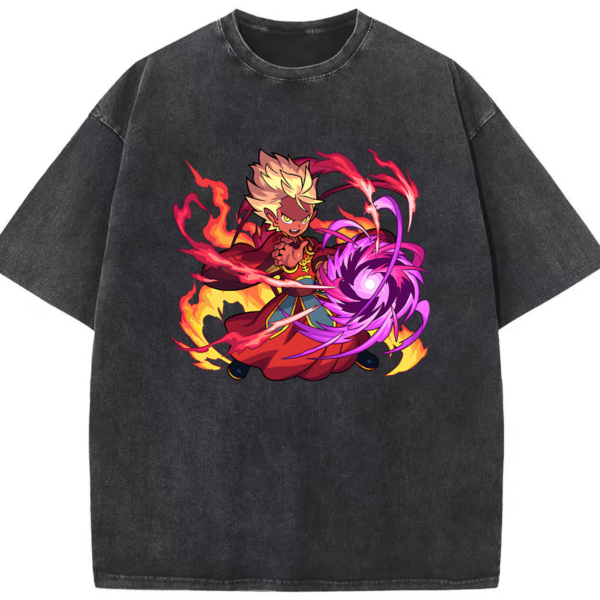 （画像用） 妖怪ウォッチ Yo-kai Watch 綿100% ヴィンテージ風 半袖Tシャツ（フロントプリント）