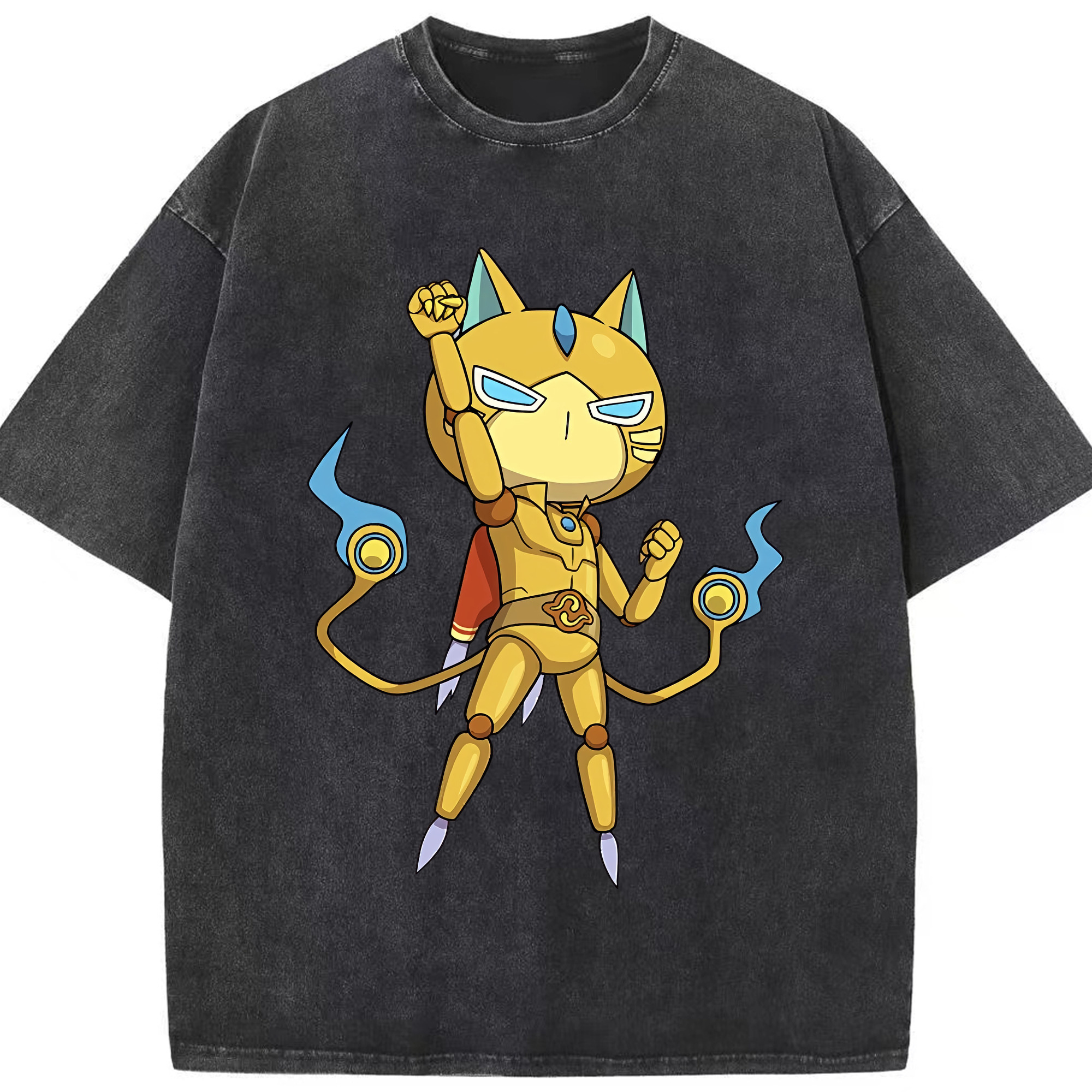 （画像用） 妖怪ウォッチ Yo-kai Watch 綿100% ヴィンテージ風 半袖Tシャツ（フロントプリント）