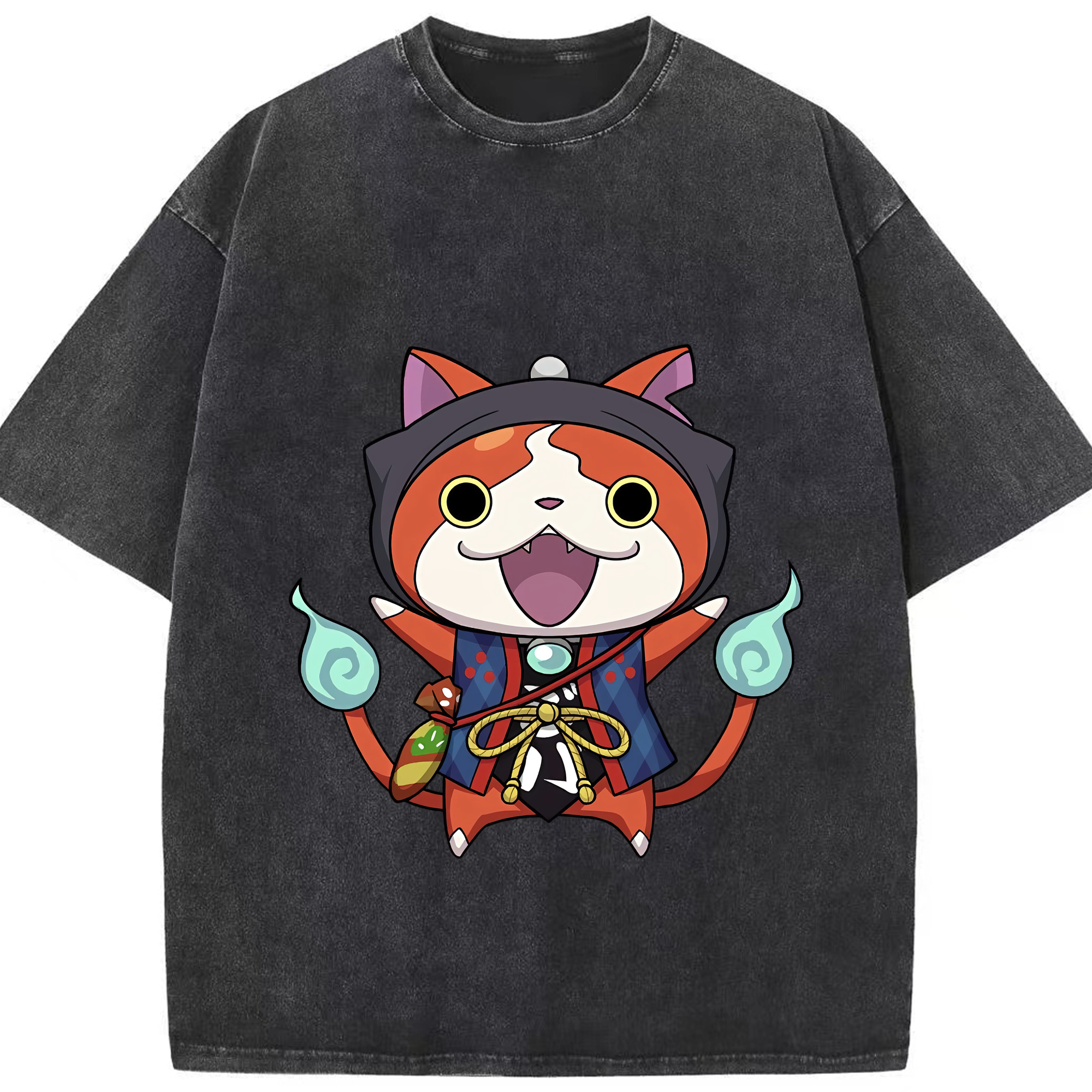 （画像用） 妖怪ウォッチ Yo-kai Watch 綿100% ヴィンテージ風 半袖Tシャツ（フロントプリント）