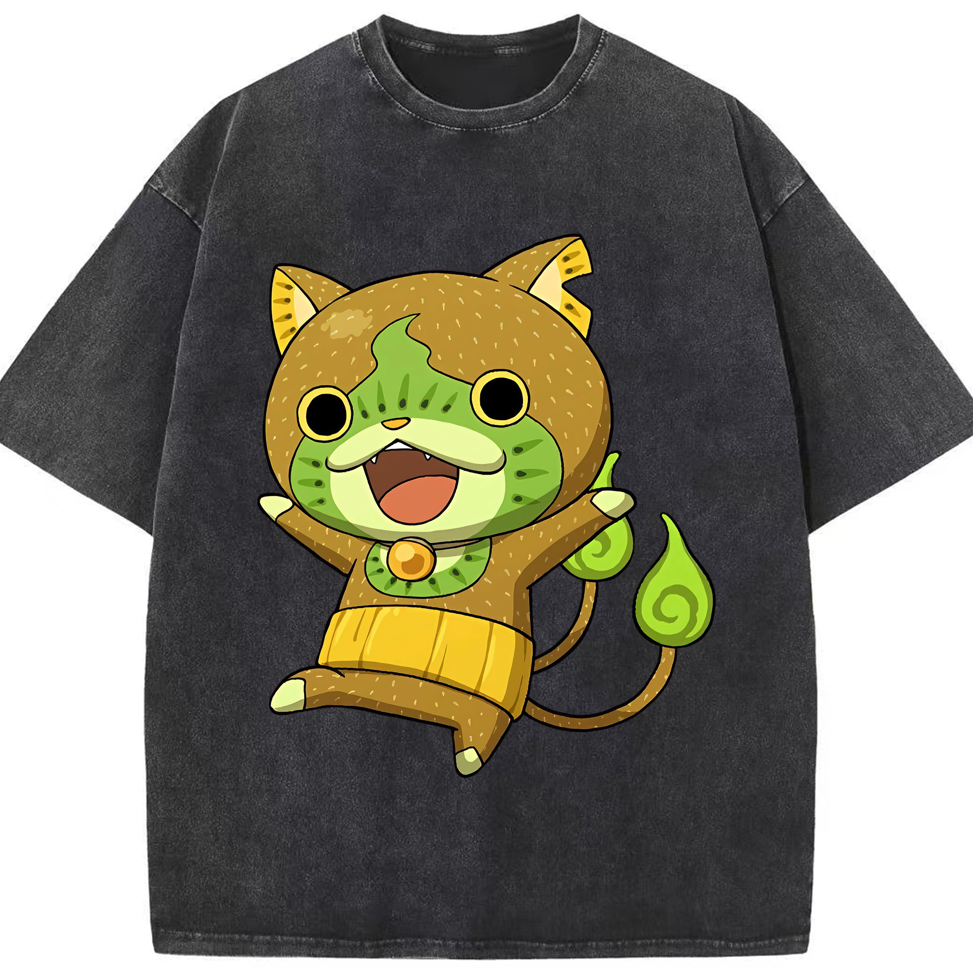 （画像用） 妖怪ウォッチ Yo-kai Watch 綿100% ヴィンテージ風 半袖Tシャツ（フロントプリント）