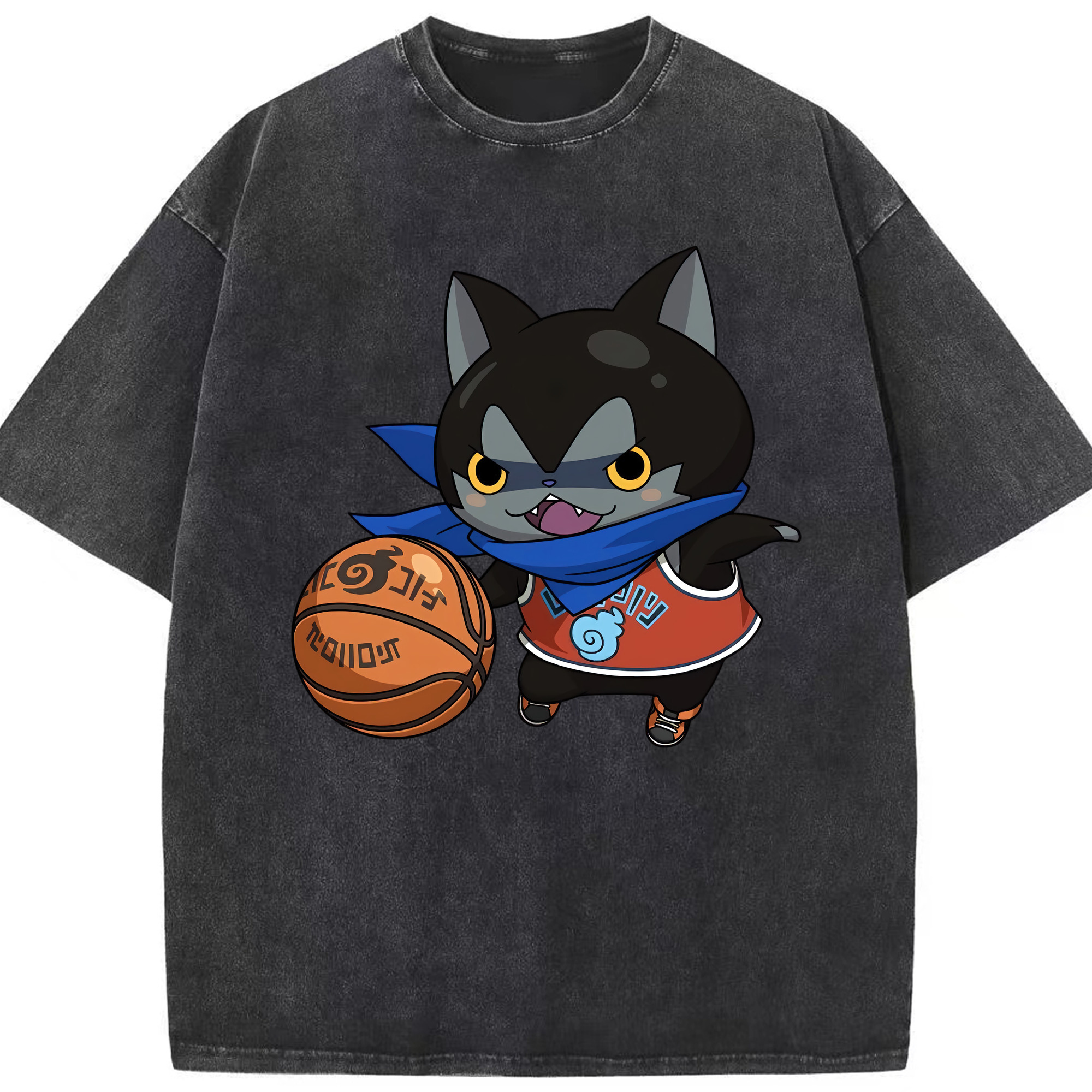 （画像用） 妖怪ウォッチ Yo-kai Watch 綿100% ヴィンテージ風 半袖Tシャツ（フロントプリント）