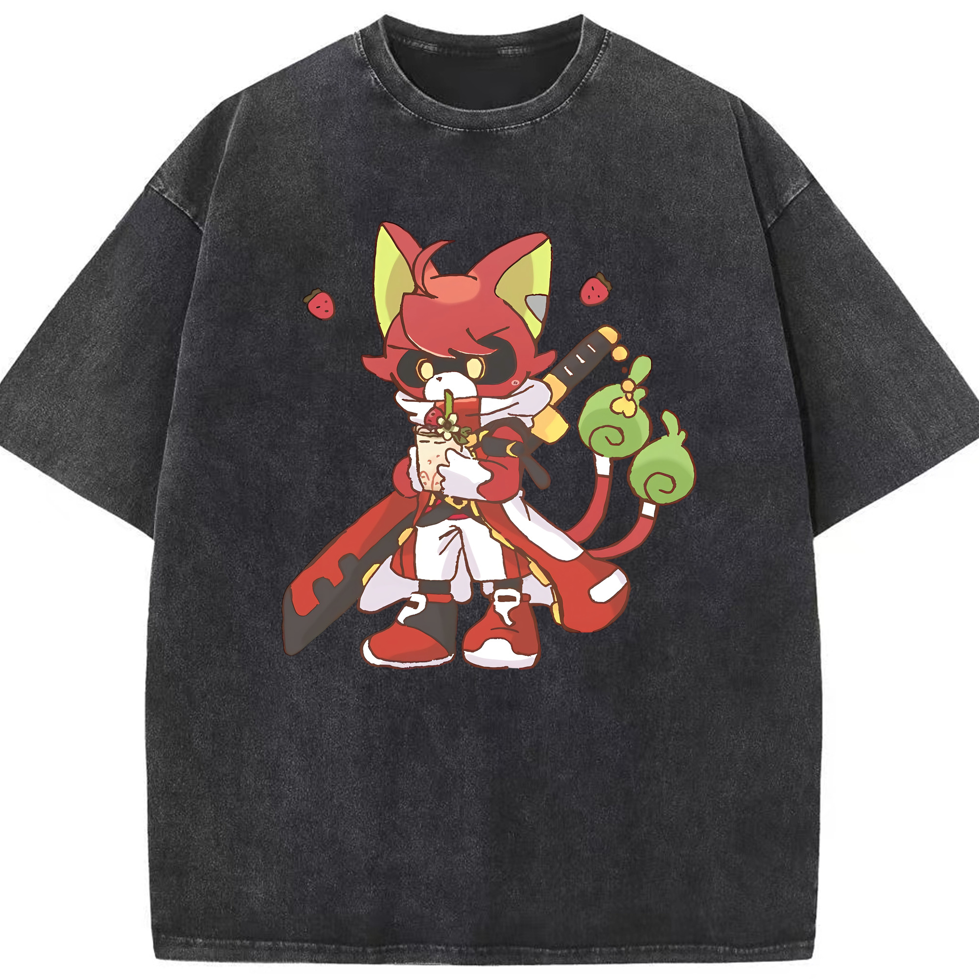 （画像用） 妖怪ウォッチ Yo-kai Watch 綿100% ヴィンテージ風 半袖Tシャツ（フロントプリント）