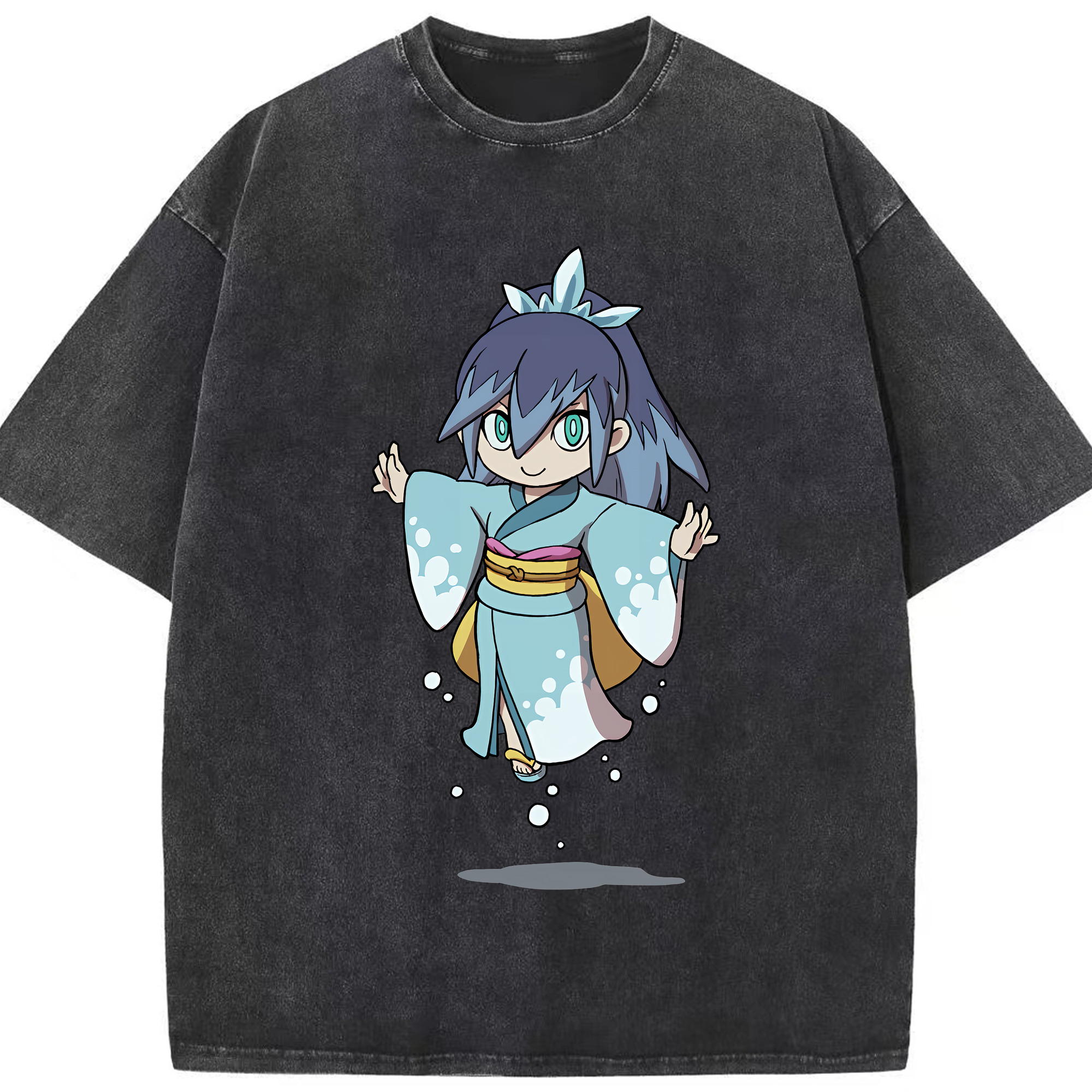 （画像用） 妖怪ウォッチ Yo-kai Watch 綿100% ヴィンテージ風 半袖Tシャツ（フロントプリント）