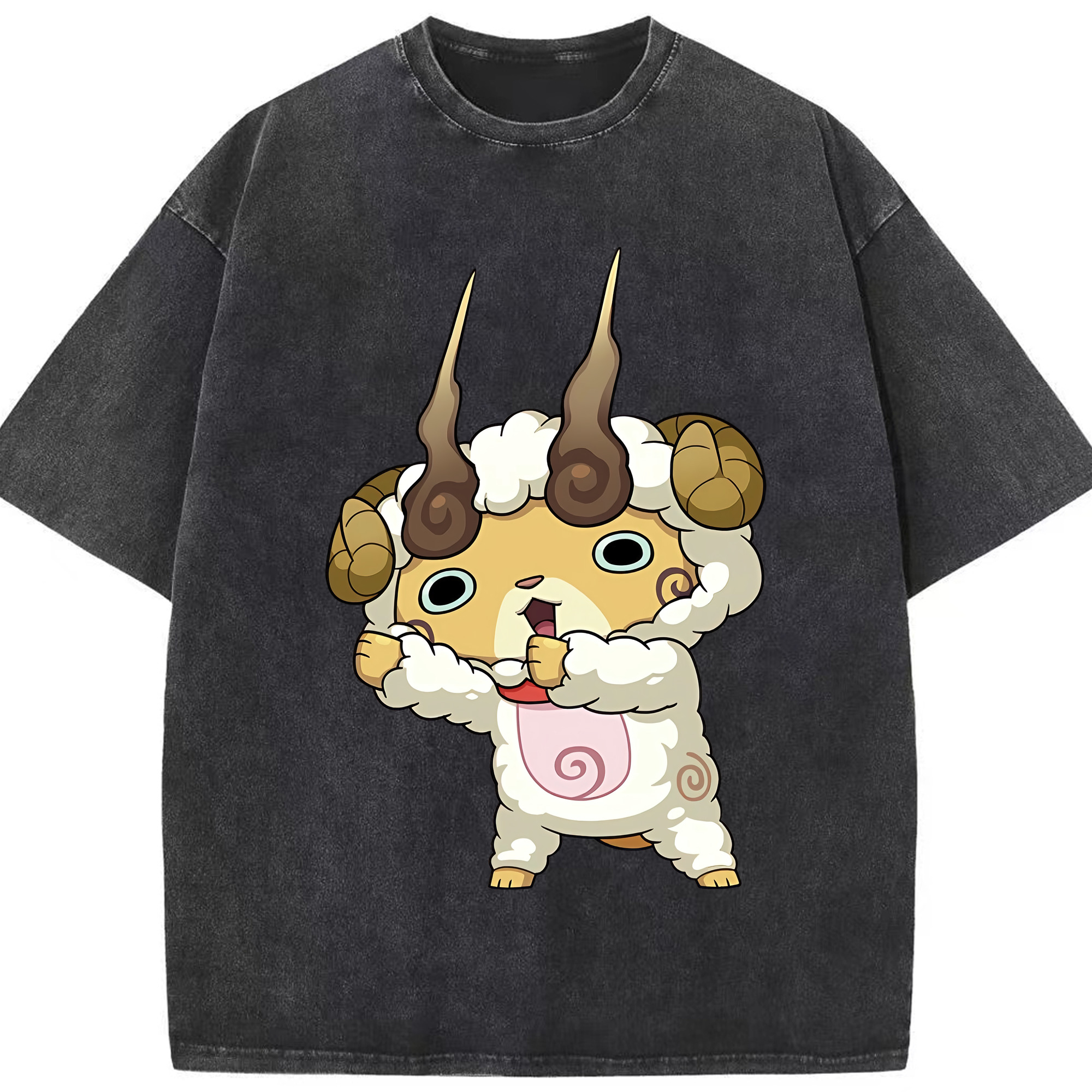 （画像用） 妖怪ウォッチ Yo-kai Watch 綿100% ヴィンテージ風 半袖Tシャツ（フロントプリント）