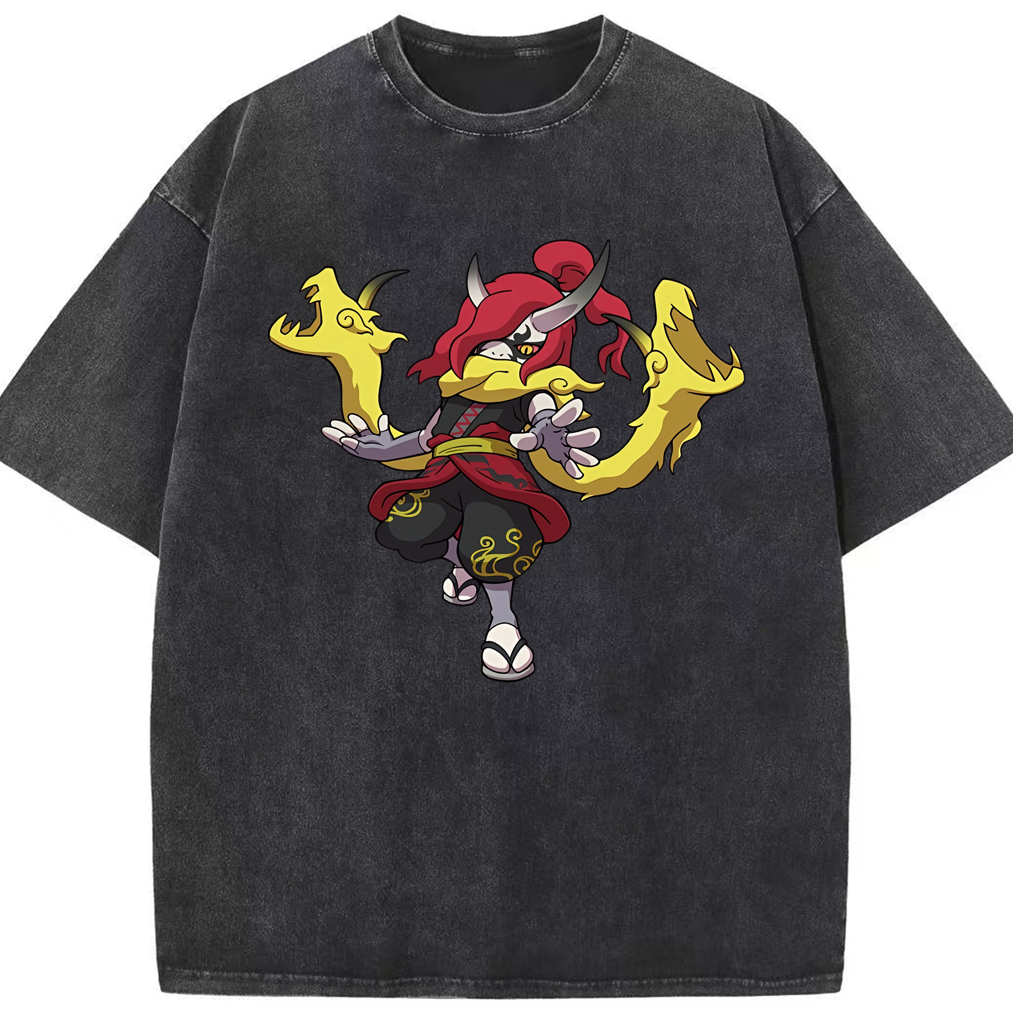 （画像用） 妖怪ウォッチ Yo-kai Watch 綿100% ヴィンテージ風 半袖Tシャツ（フロントプリント）