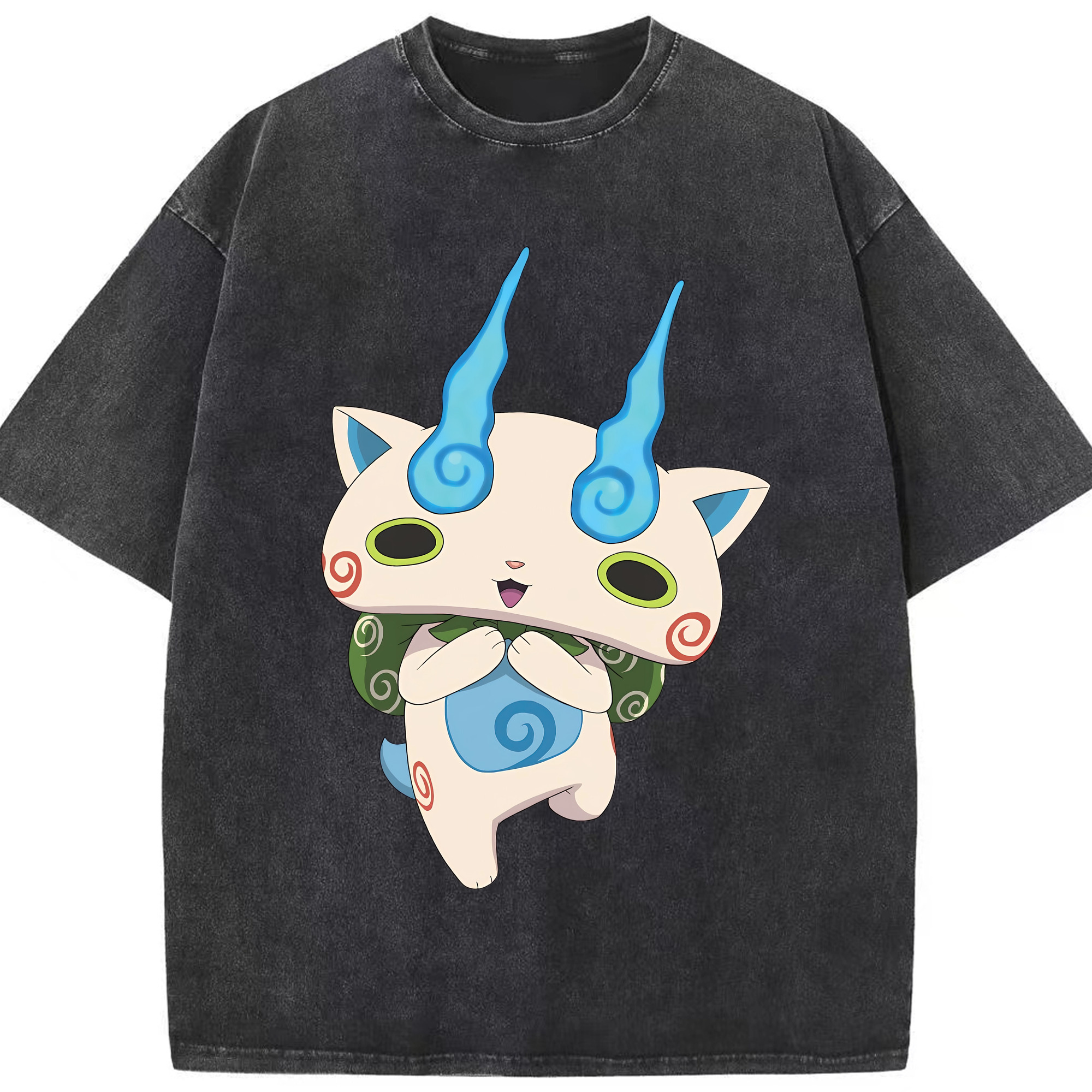（画像用） 妖怪ウォッチ Yo-kai Watch 綿100% ヴィンテージ風 半袖Tシャツ（フロントプリント）