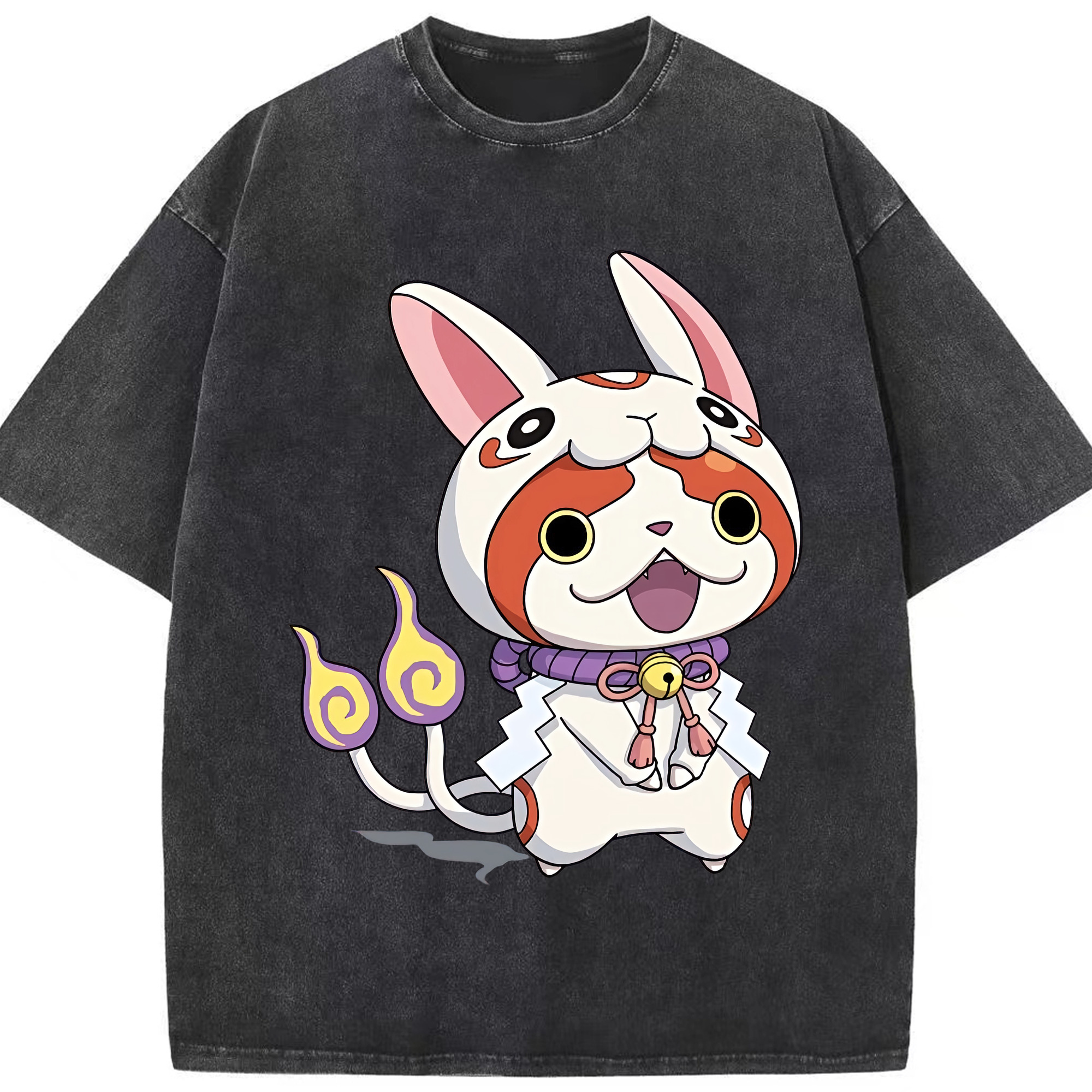 （画像用） 妖怪ウォッチ Yo-kai Watch 綿100% ヴィンテージ風 半袖Tシャツ（フロントプリント）