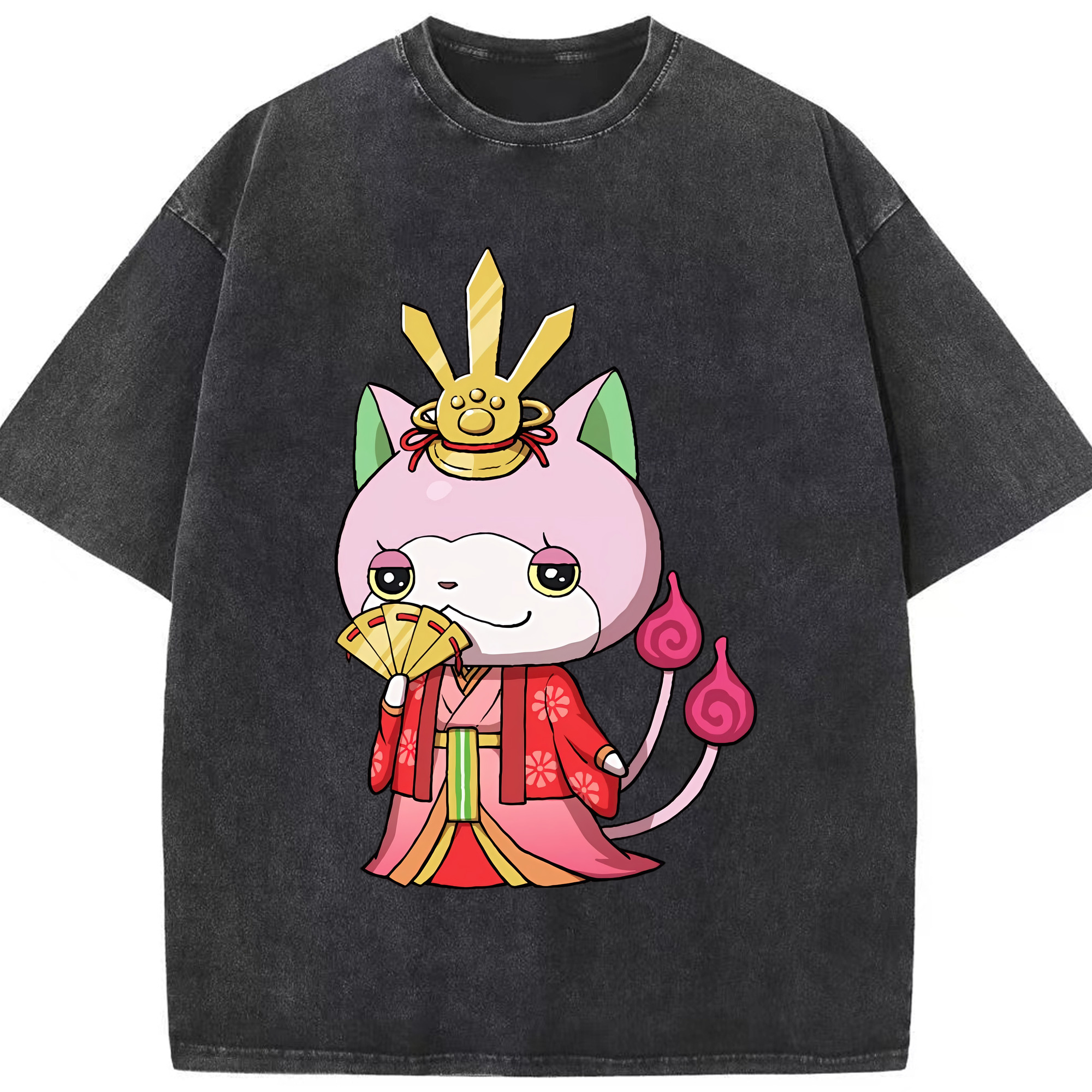 （画像用） 妖怪ウォッチ Yo-kai Watch 綿100% ヴィンテージ風 半袖Tシャツ（フロントプリント）