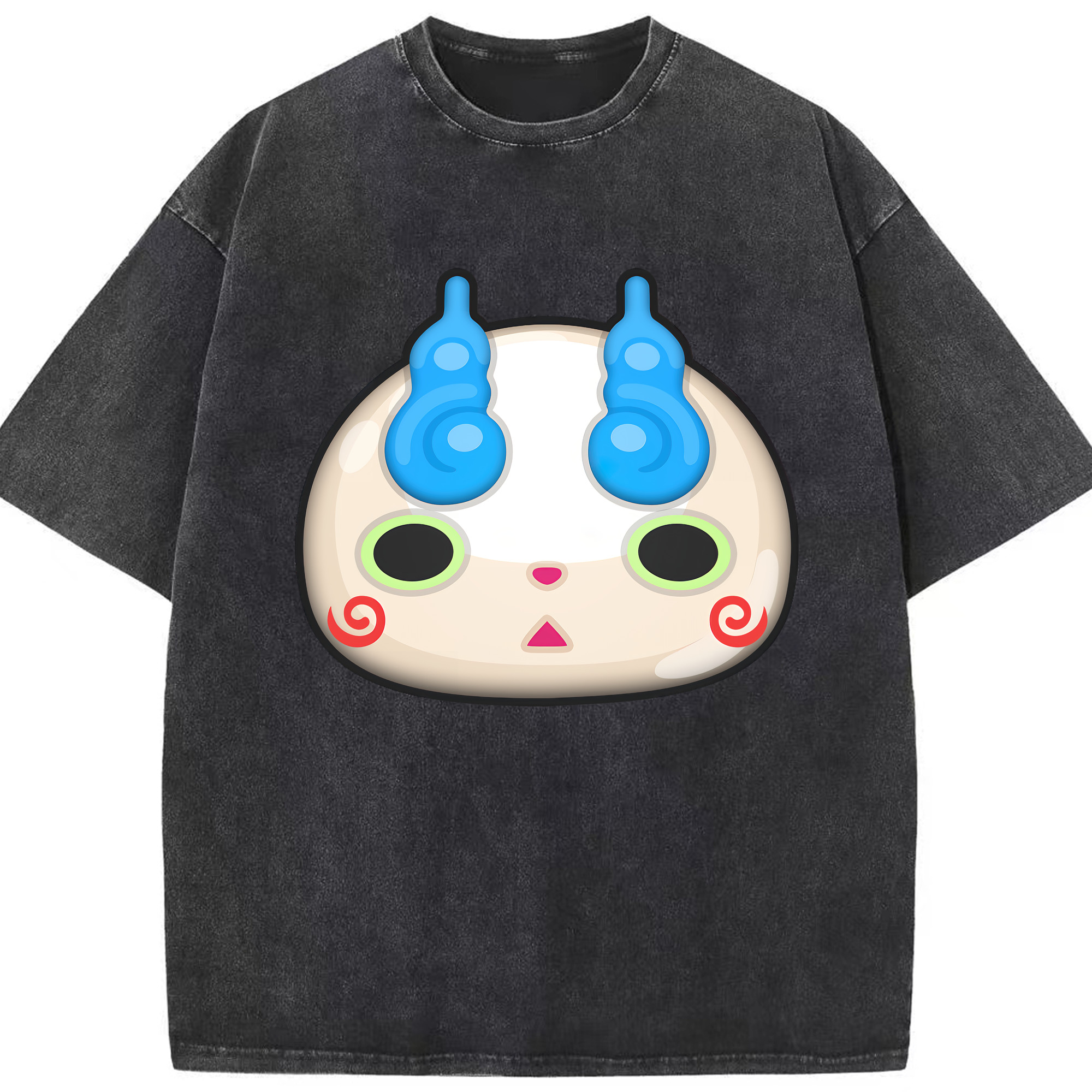（画像用） 妖怪ウォッチ Yo-kai Watch 綿100% ヴィンテージ風 半袖Tシャツ（フロントプリント）