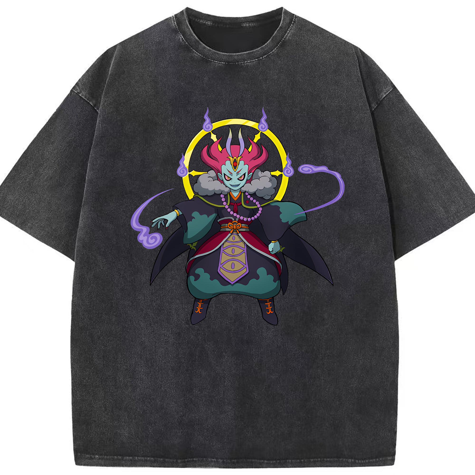 （画像用） 妖怪ウォッチ Yo-kai Watch 綿100% ヴィンテージ風 半袖Tシャツ（フロントプリント）