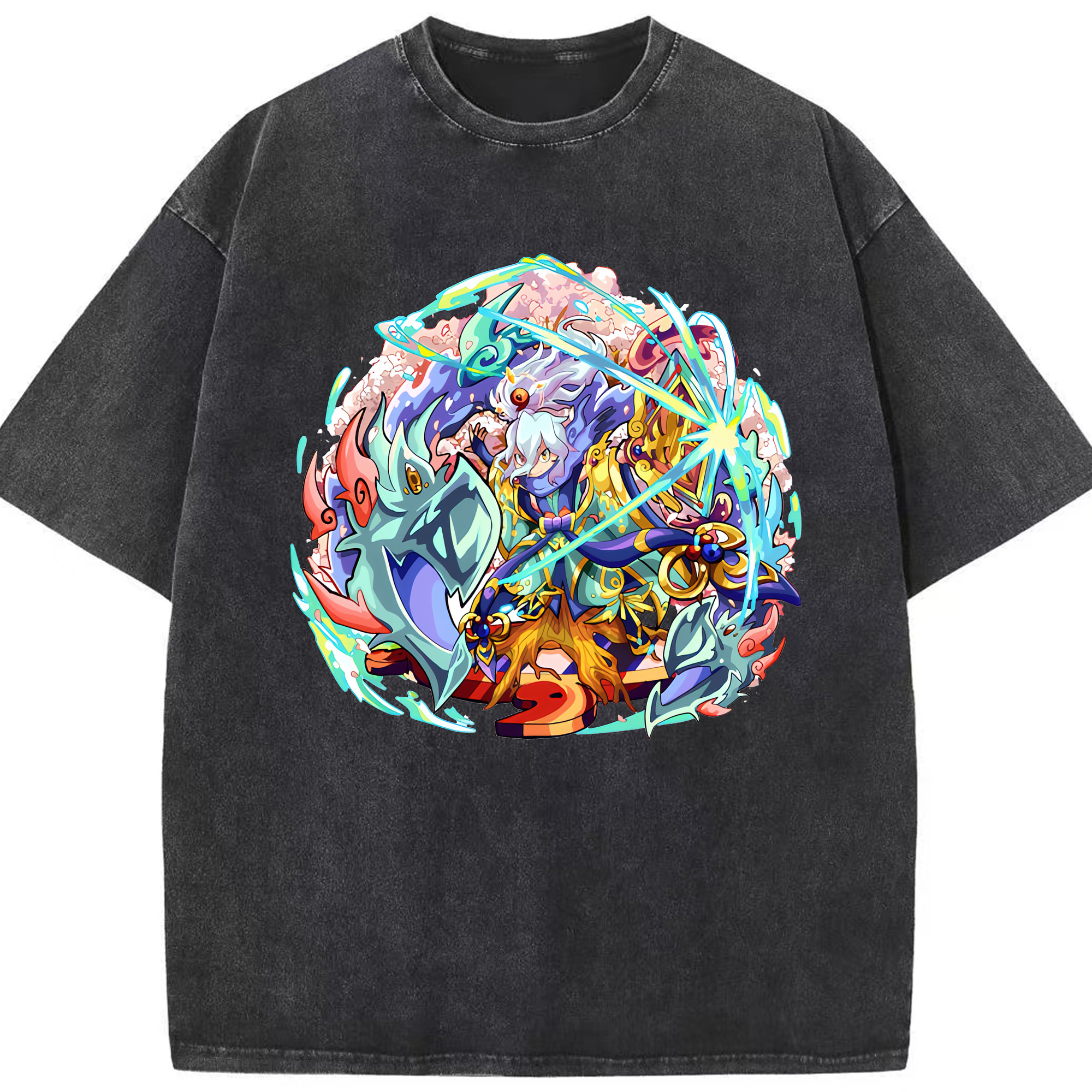 （画像用） 妖怪ウォッチ Yo-kai Watch 綿100% ヴィンテージ風 半袖Tシャツ（フロントプリント）
