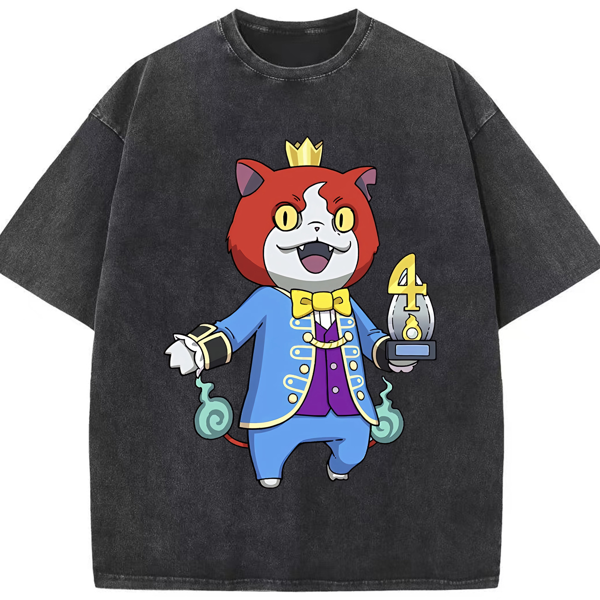 （画像用） 妖怪ウォッチ Yo-kai Watch 綿100% ヴィンテージ風 半袖Tシャツ（フロントプリント）