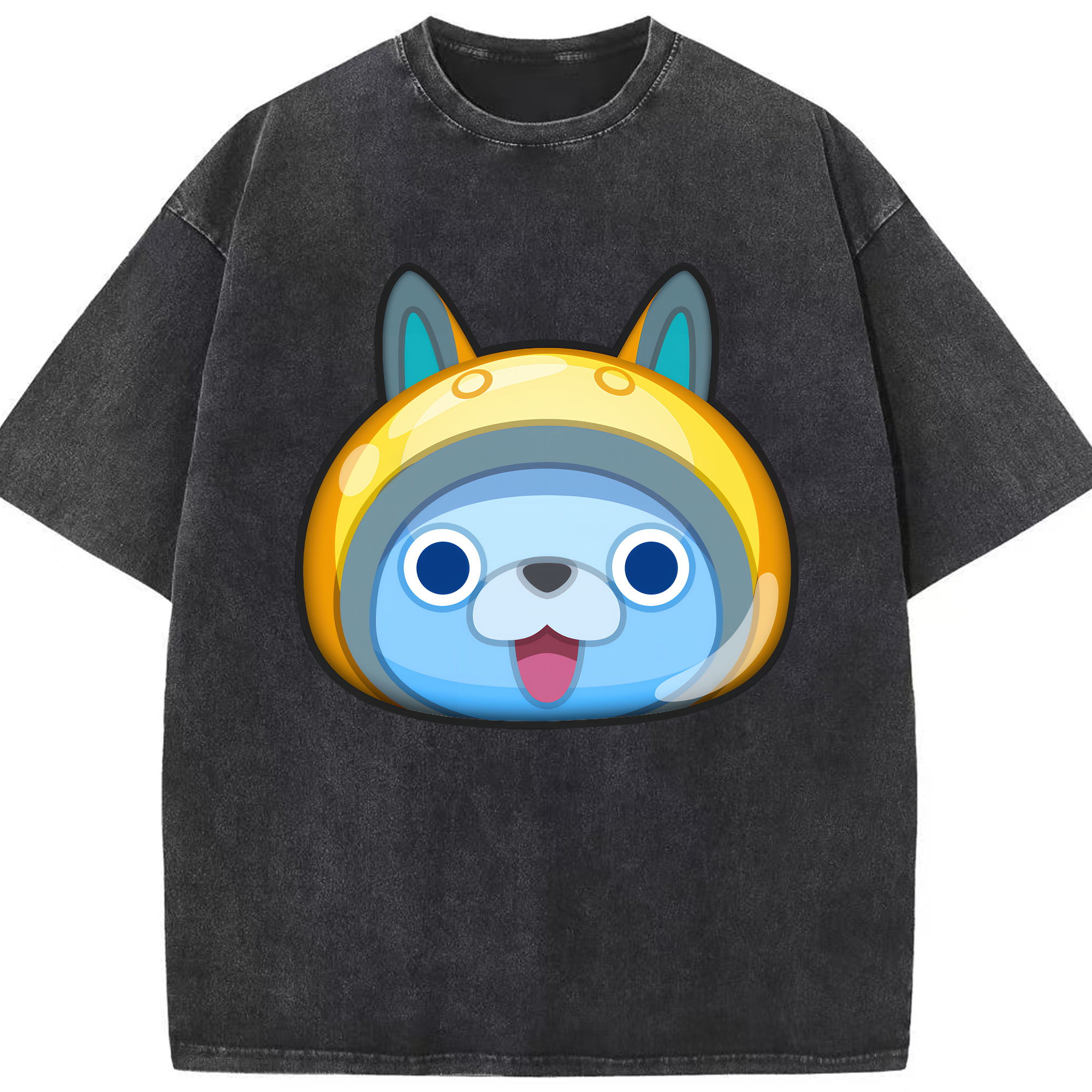 （画像用） 妖怪ウォッチ Yo-kai Watch 綿100% ヴィンテージ風 半袖Tシャツ（フロントプリント）