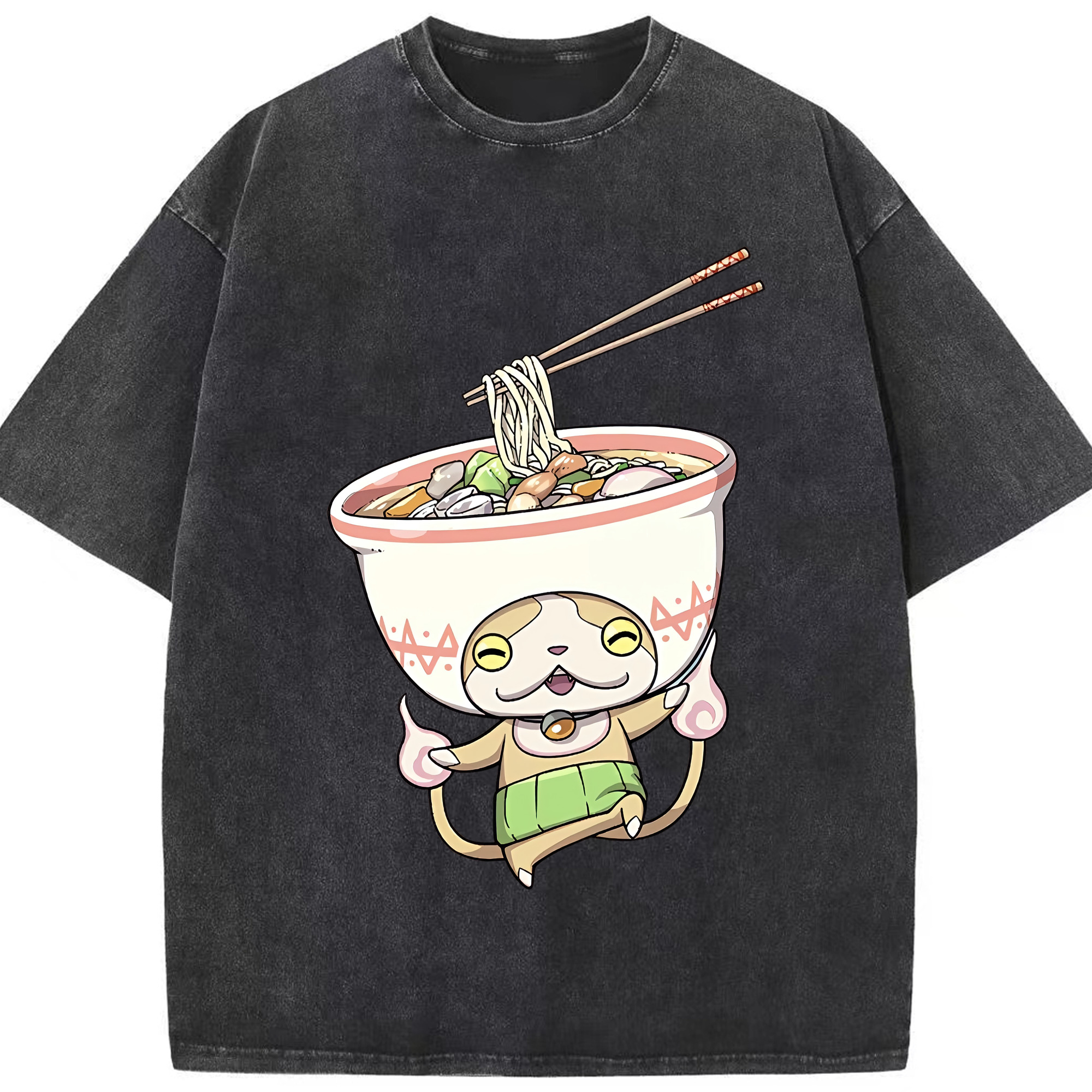 （画像用） 妖怪ウォッチ Yo-kai Watch 綿100% ヴィンテージ風 半袖Tシャツ（フロントプリント）