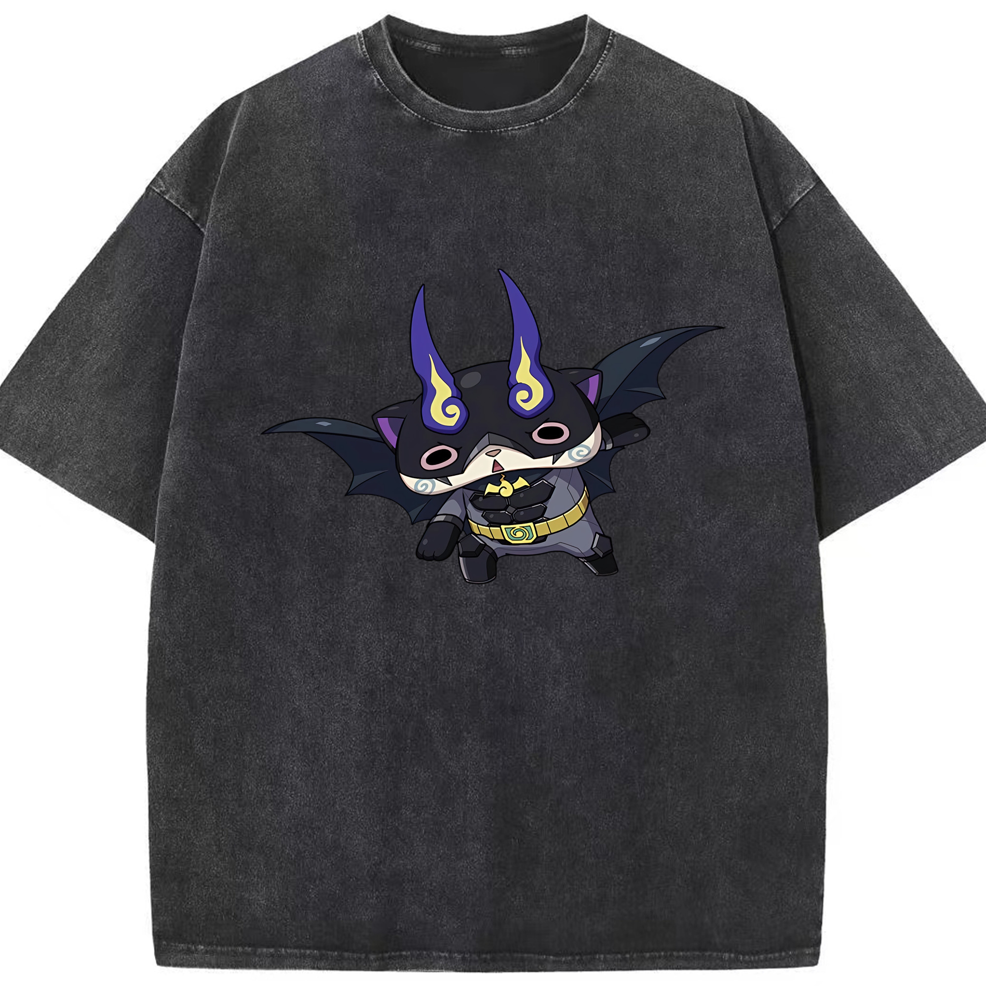 （画像用） 妖怪ウォッチ Yo-kai Watch 綿100% ヴィンテージ風 半袖Tシャツ（フロントプリント）