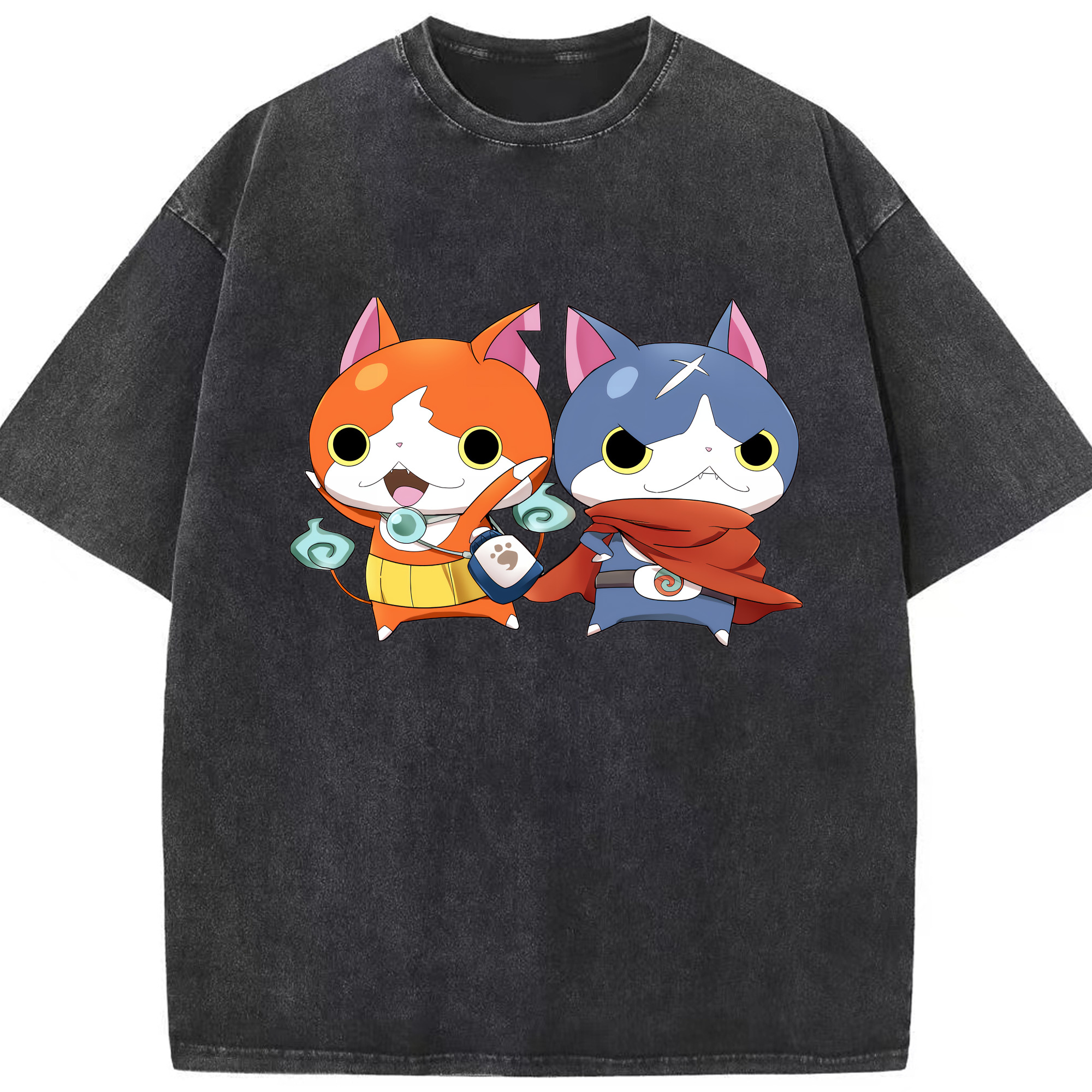（画像用） 妖怪ウォッチ Yo-kai Watch 綿100% ヴィンテージ風 半袖Tシャツ（フロントプリント）