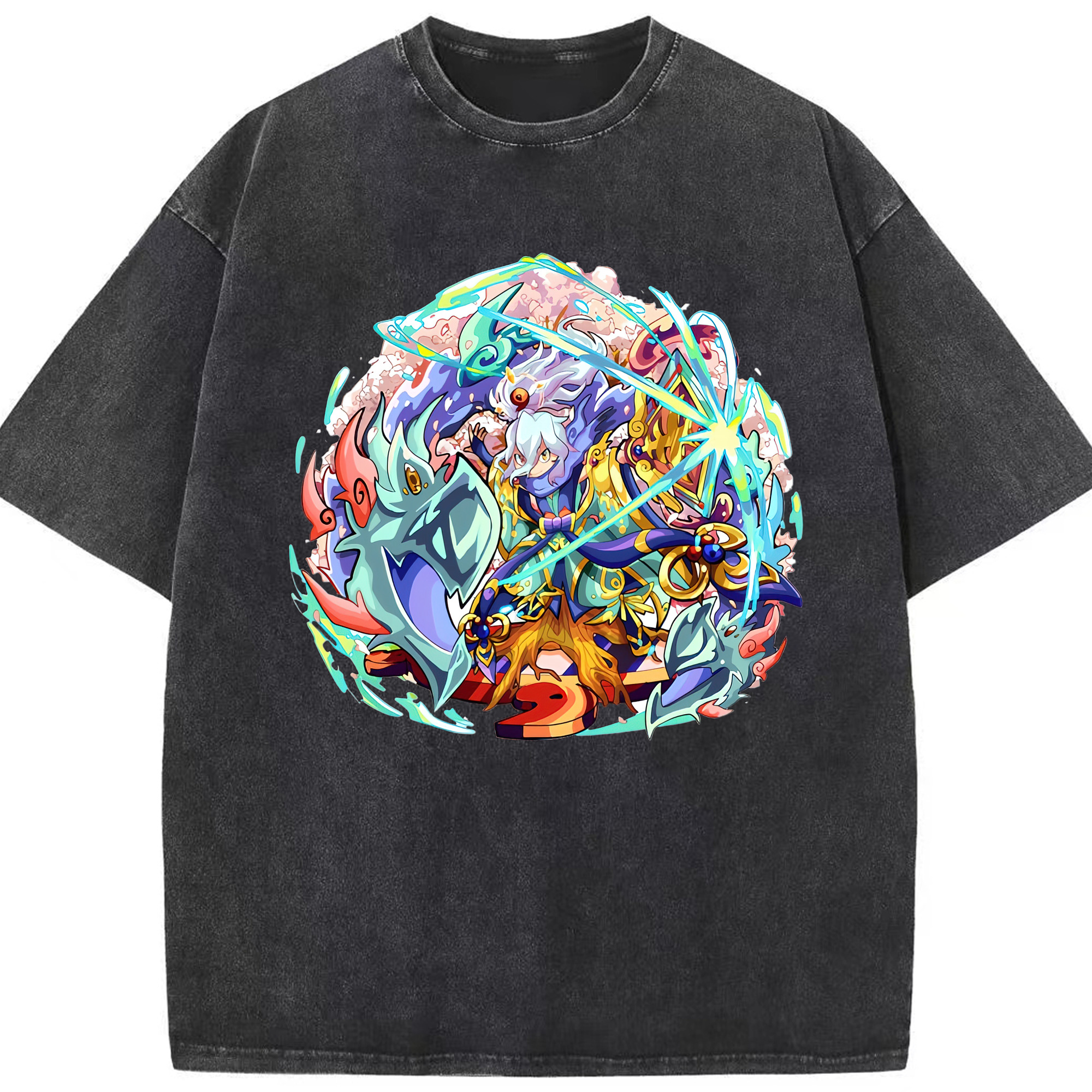 （画像用） 妖怪ウォッチ Yo-kai Watch 綿100% ヴィンテージ風 半袖Tシャツ（フロントプリント）