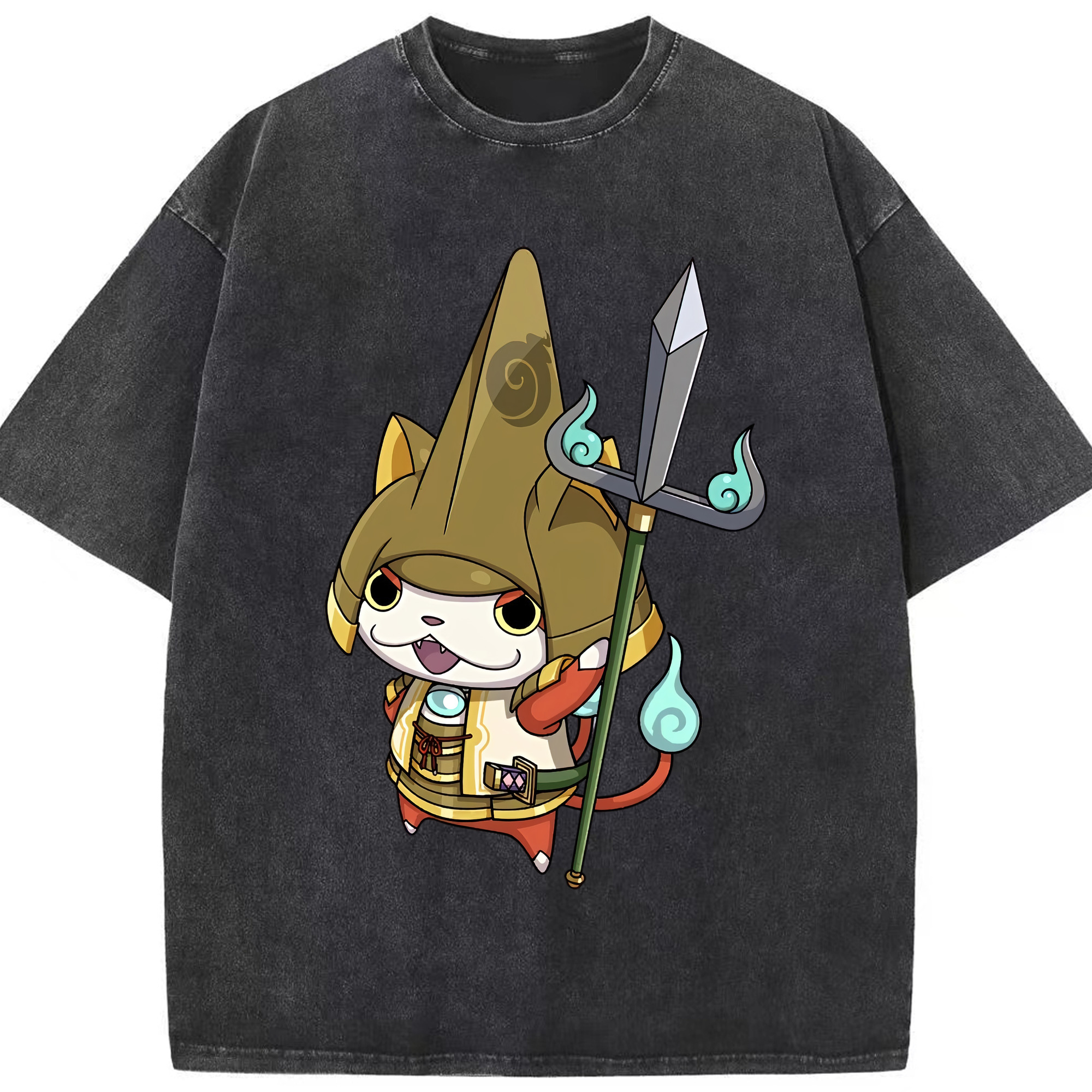 （画像用） 妖怪ウォッチ Yo-kai Watch 綿100% ヴィンテージ風 半袖Tシャツ（フロントプリント）