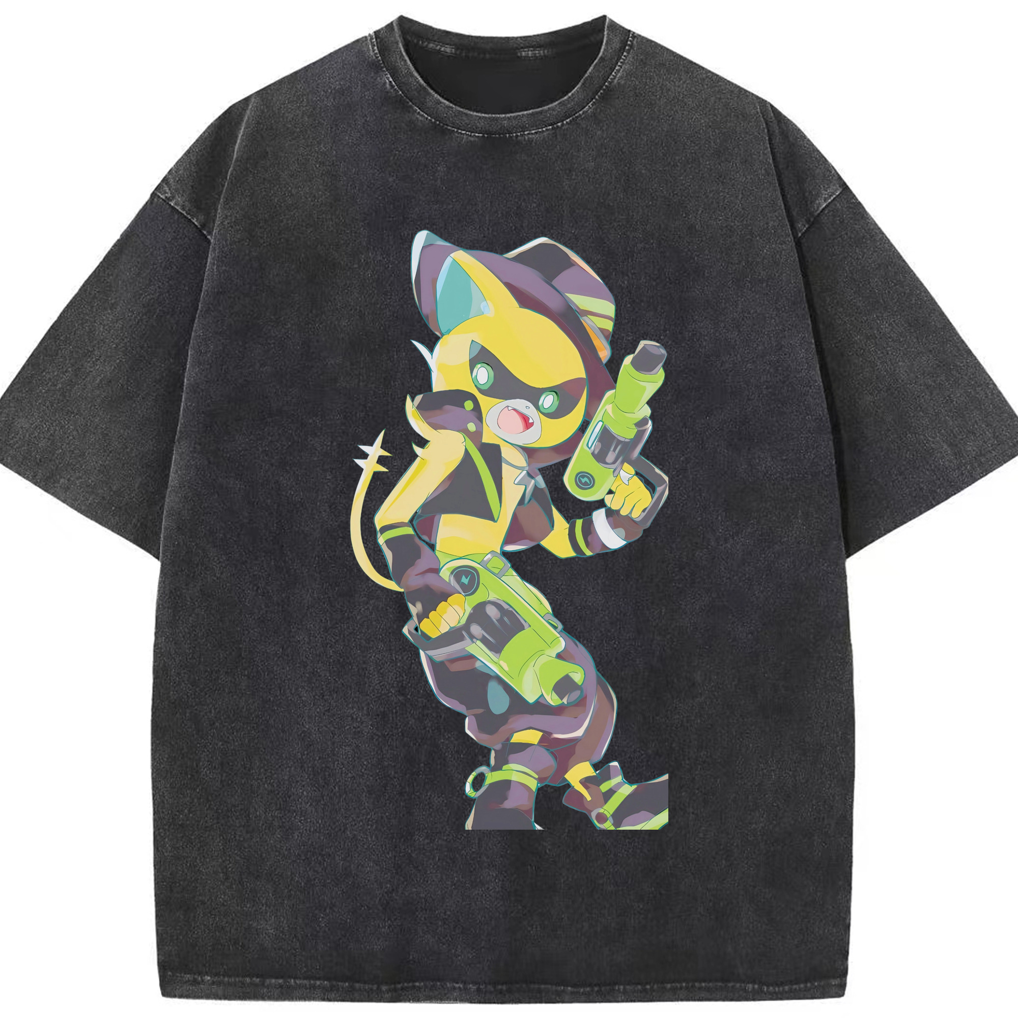 （画像用） 妖怪ウォッチ Yo-kai Watch 綿100% ヴィンテージ風 半袖Tシャツ（フロントプリント）