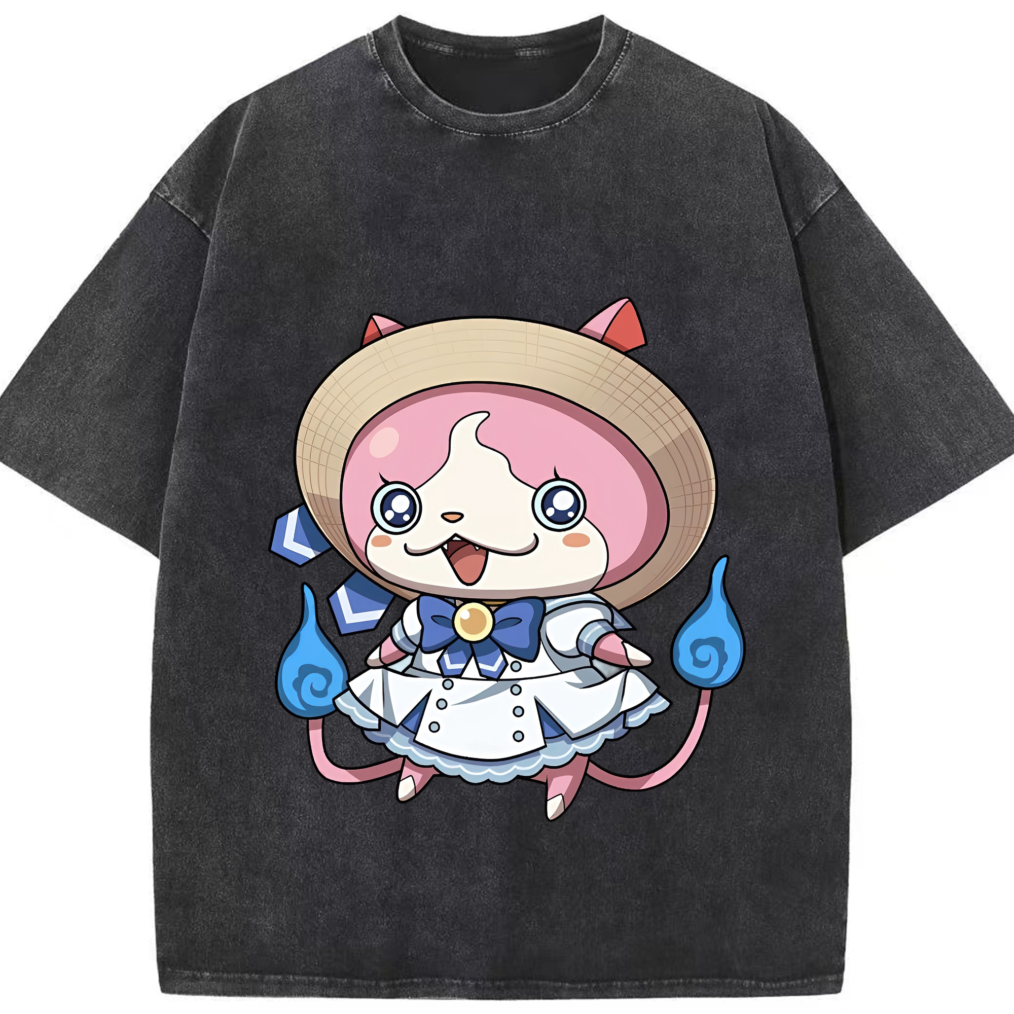 （画像用） 妖怪ウォッチ Yo-kai Watch 綿100% ヴィンテージ風 半袖Tシャツ（フロントプリント）