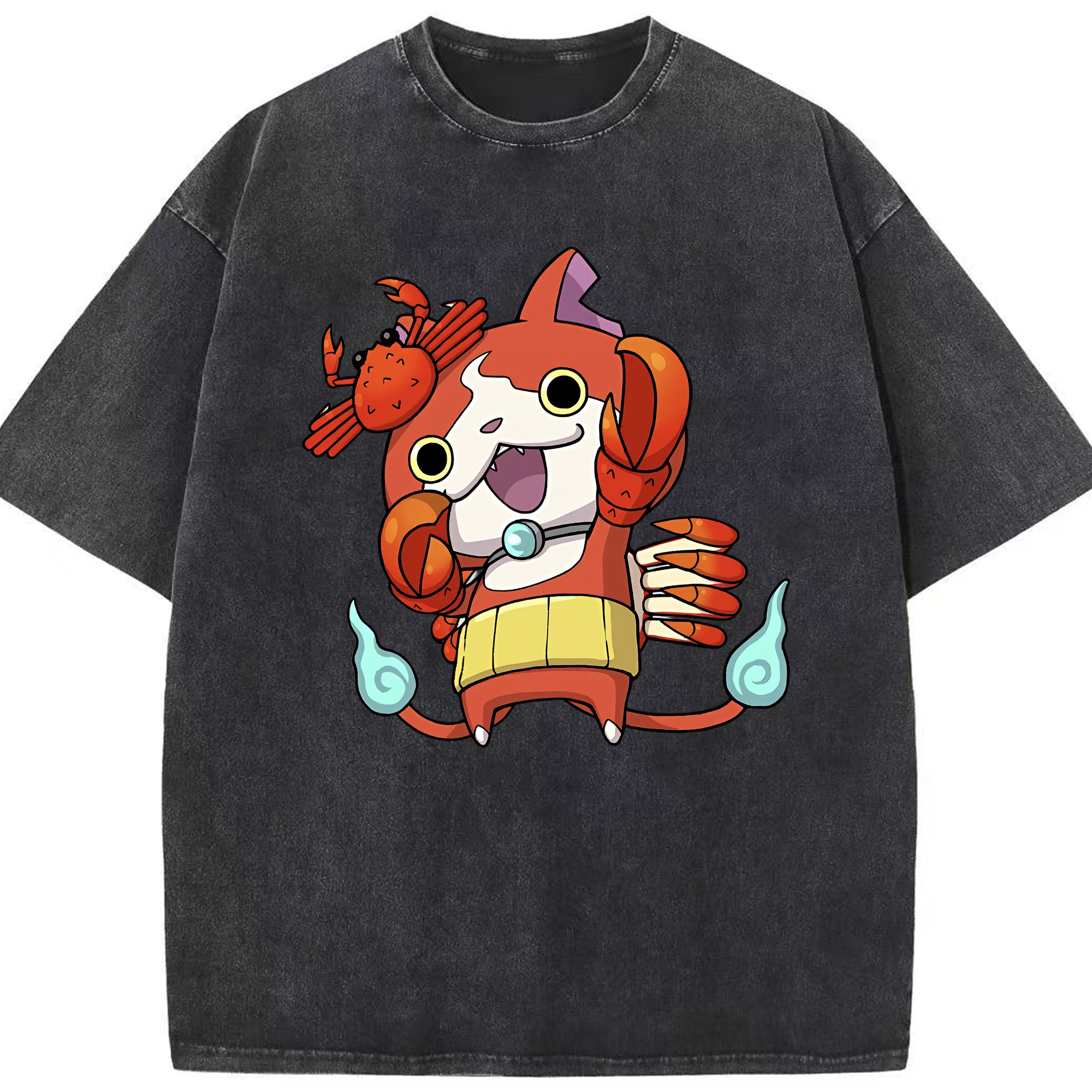（画像用） 妖怪ウォッチ Yo-kai Watch 綿100% ヴィンテージ風 半袖Tシャツ（フロントプリント）