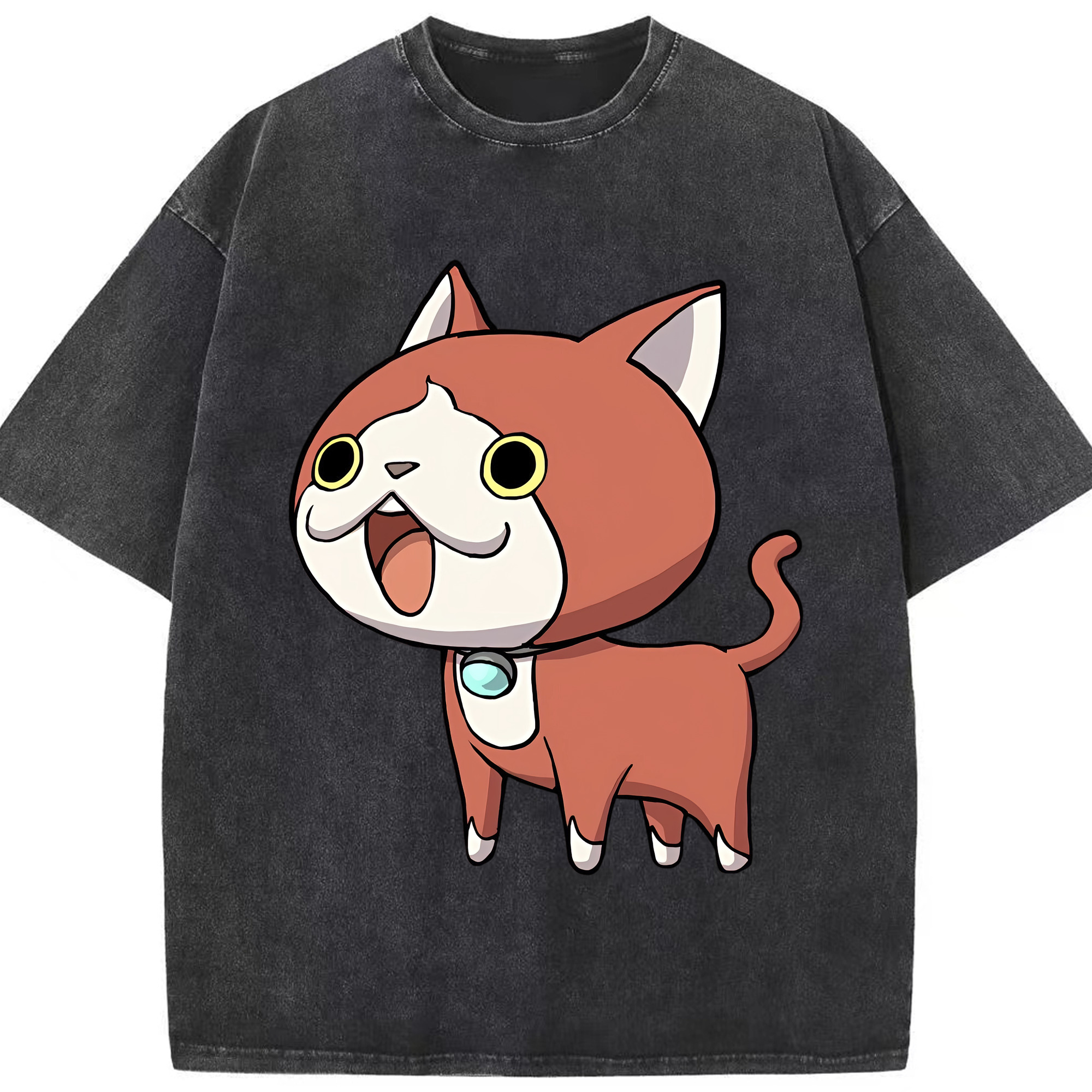 （画像用） 妖怪ウォッチ Yo-kai Watch 綿100% ヴィンテージ風 半袖Tシャツ（フロントプリント）