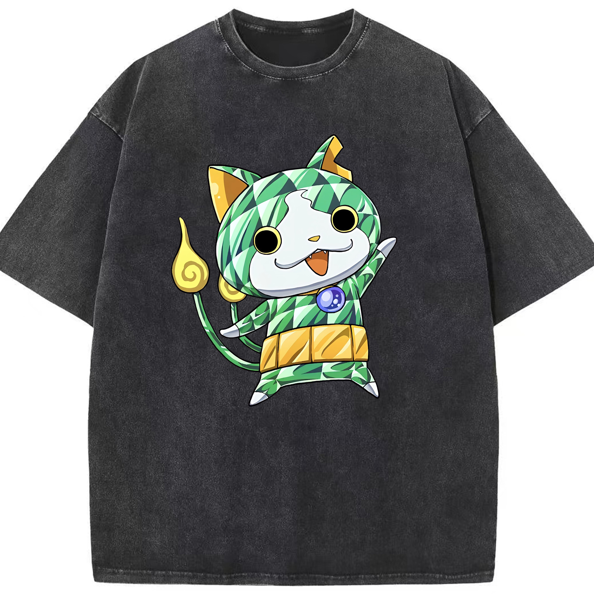 （画像用） 妖怪ウォッチ Yo-kai Watch 綿100% ヴィンテージ風 半袖Tシャツ（フロントプリント）