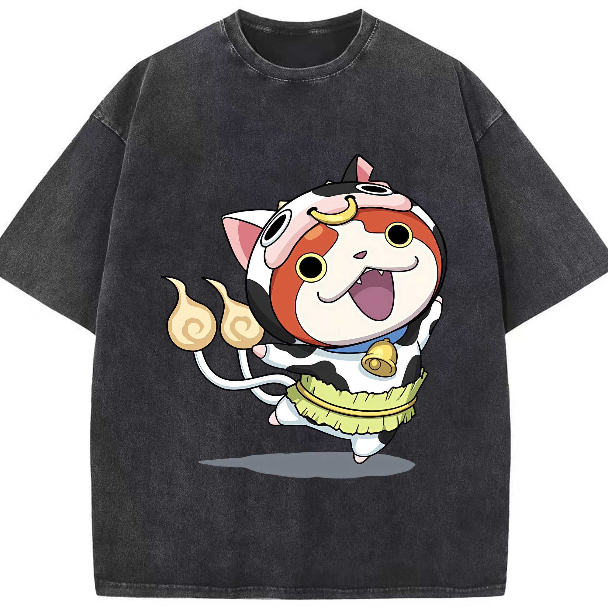 （画像用） 妖怪ウォッチ Yo-kai Watch 綿100% ヴィンテージ風 半袖Tシャツ（フロントプリント）