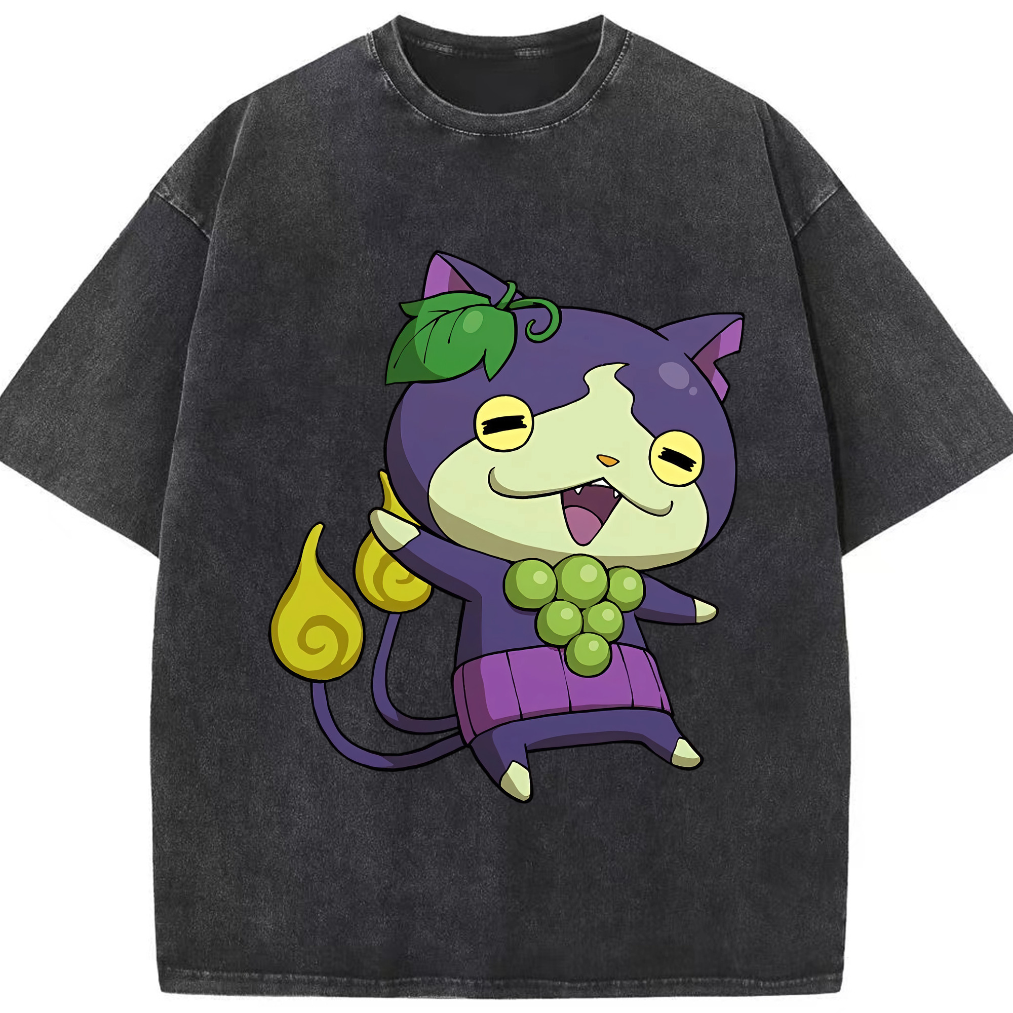 （画像用） 妖怪ウォッチ Yo-kai Watch 綿100% ヴィンテージ風 半袖Tシャツ（フロントプリント）