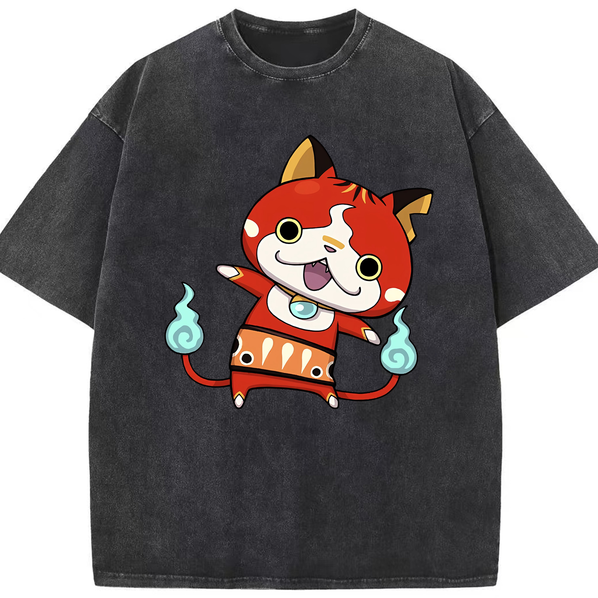 （画像用） 妖怪ウォッチ Yo-kai Watch 綿100% ヴィンテージ風 半袖Tシャツ（フロントプリント）