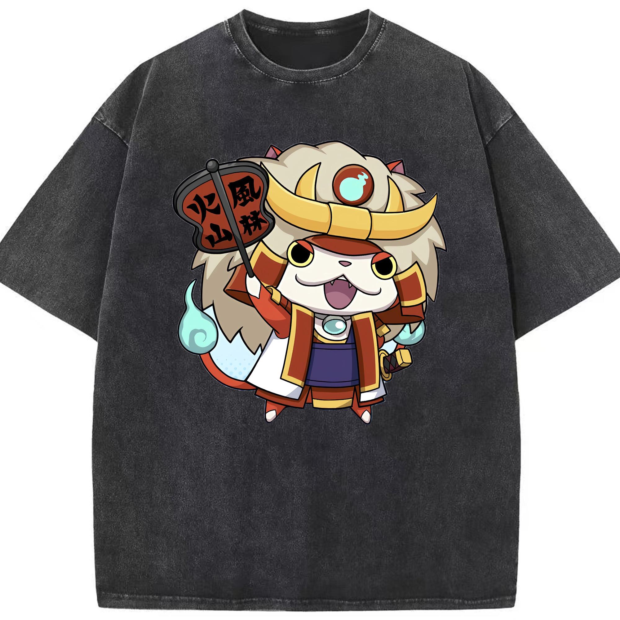 （画像用） 妖怪ウォッチ Yo-kai Watch 綿100% ヴィンテージ風 半袖Tシャツ（フロントプリント）