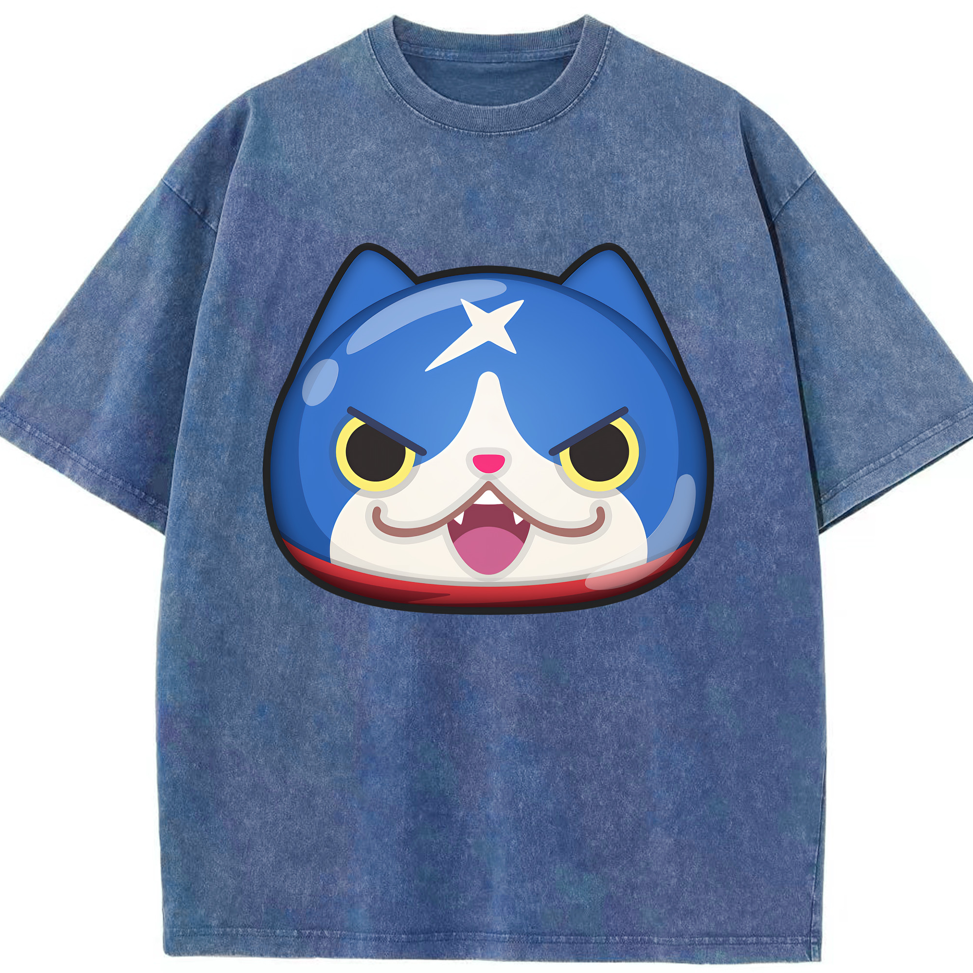 （画像用） 妖怪ウォッチ Yo-kai Watch 綿100% ヴィンテージ風 半袖Tシャツ（フロントプリント）