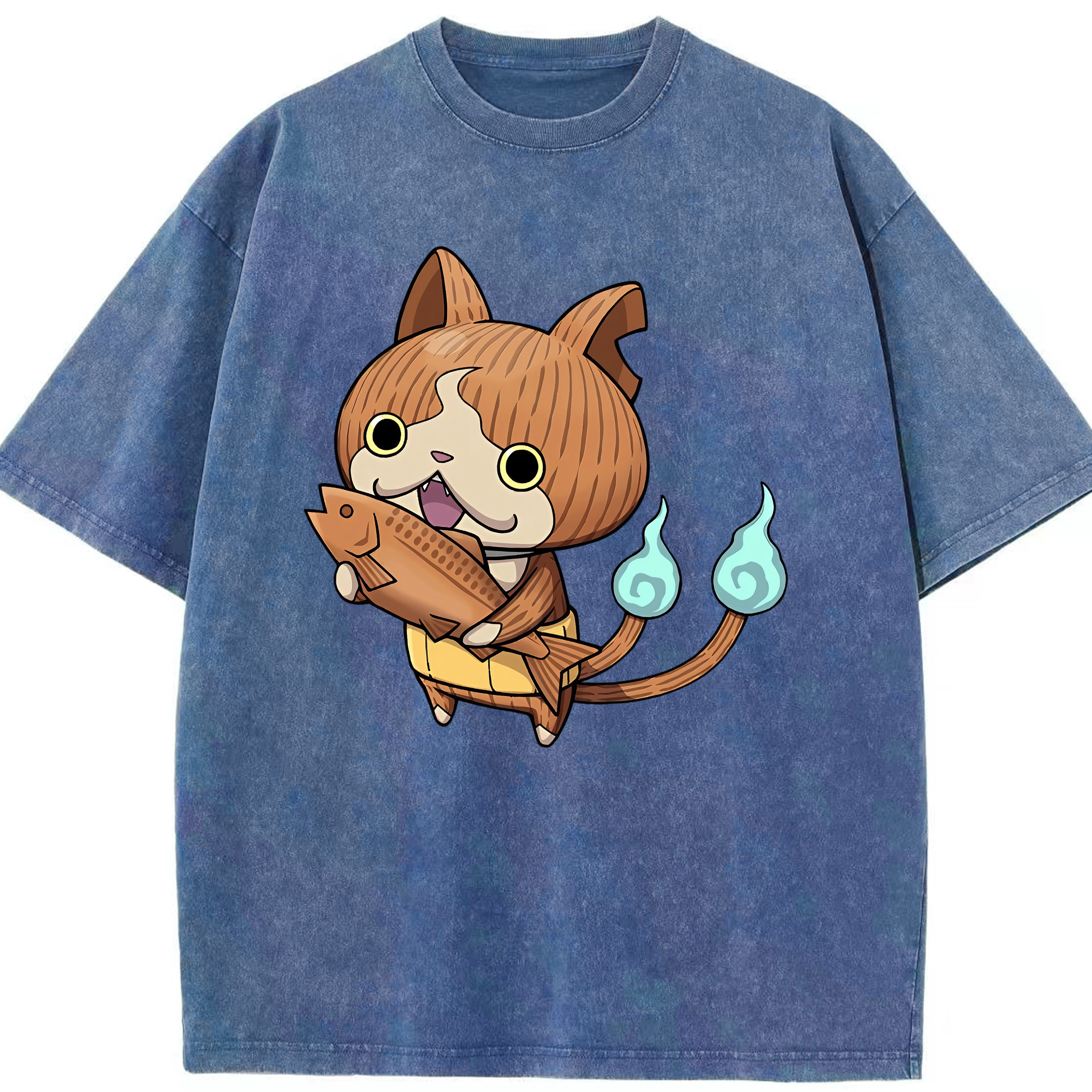 （画像用） 妖怪ウォッチ Yo-kai Watch 綿100% ヴィンテージ風 半袖Tシャツ（フロントプリント）
