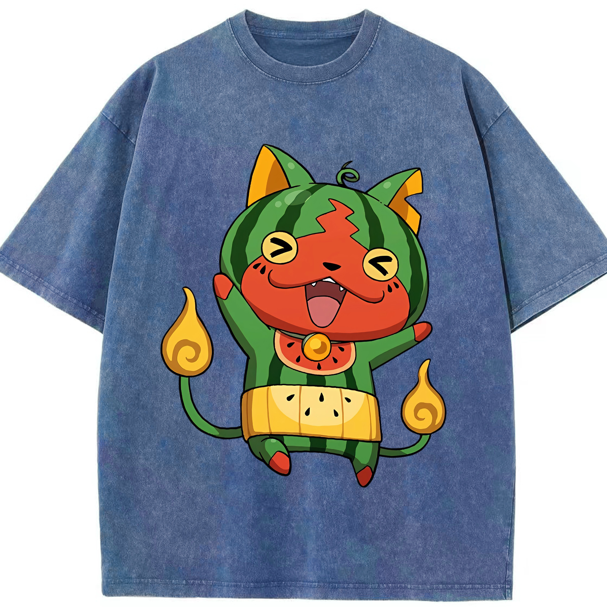 （画像用） 妖怪ウォッチ Yo-kai Watch 綿100% ヴィンテージ風 半袖Tシャツ（フロントプリント）