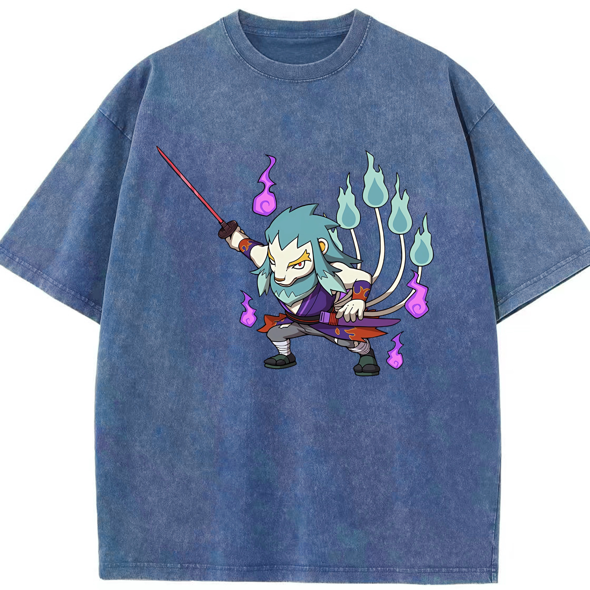 （画像用） 妖怪ウォッチ Yo-kai Watch 綿100% ヴィンテージ風 半袖Tシャツ（フロントプリント）