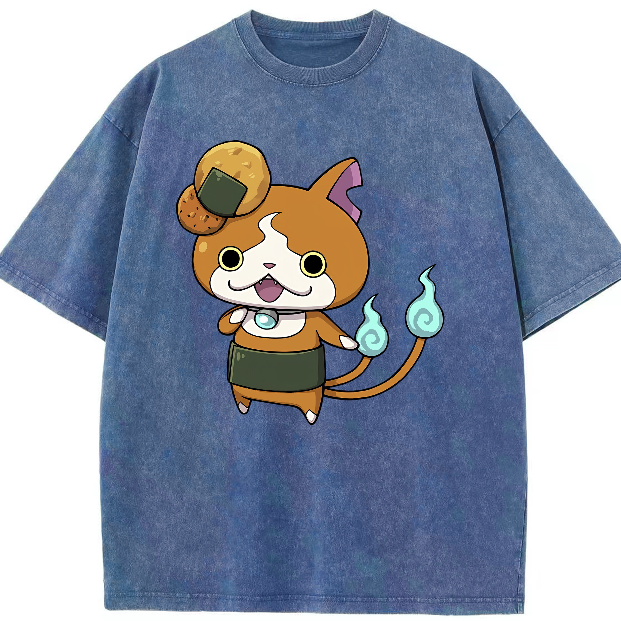 （画像用） 妖怪ウォッチ Yo-kai Watch 綿100% ヴィンテージ風 半袖Tシャツ（フロントプリント）