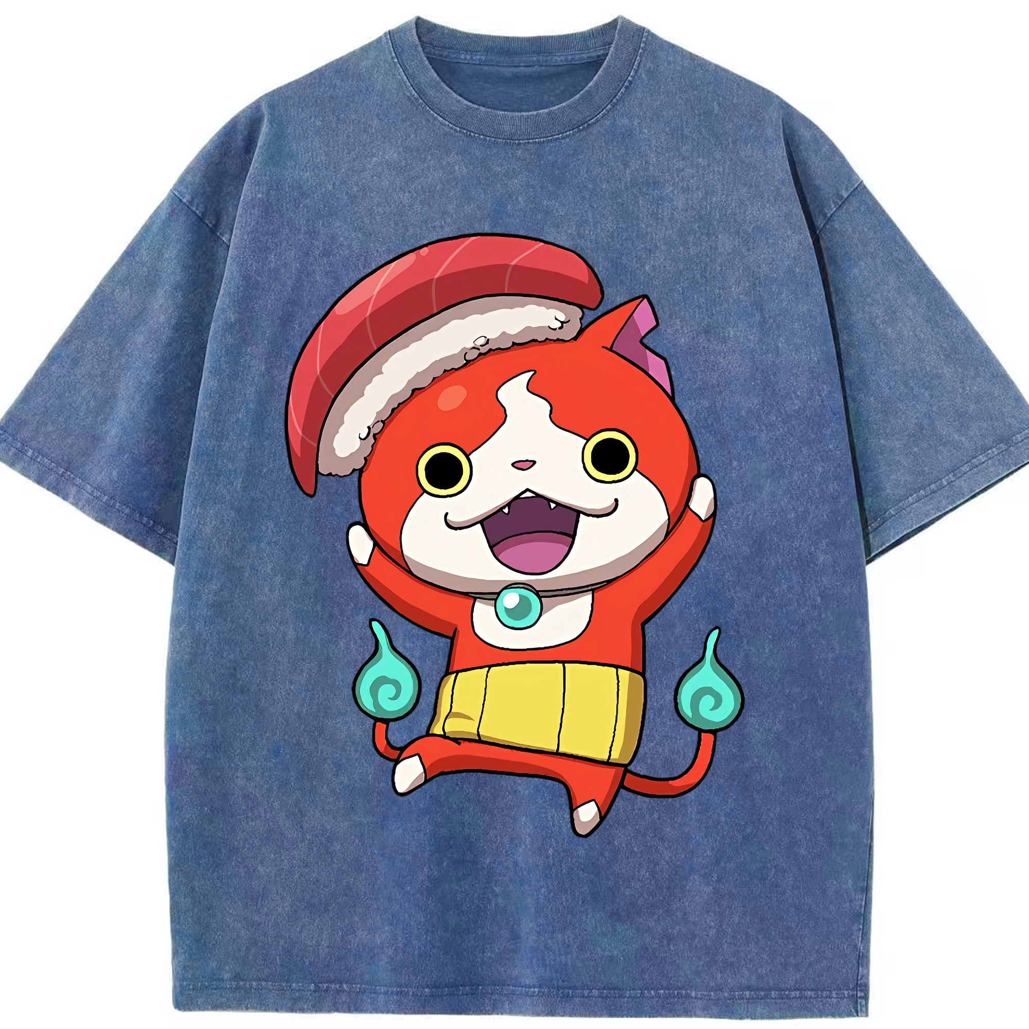（画像用） 妖怪ウォッチ Yo-kai Watch 綿100% ヴィンテージ風 半袖Tシャツ（フロントプリント）
