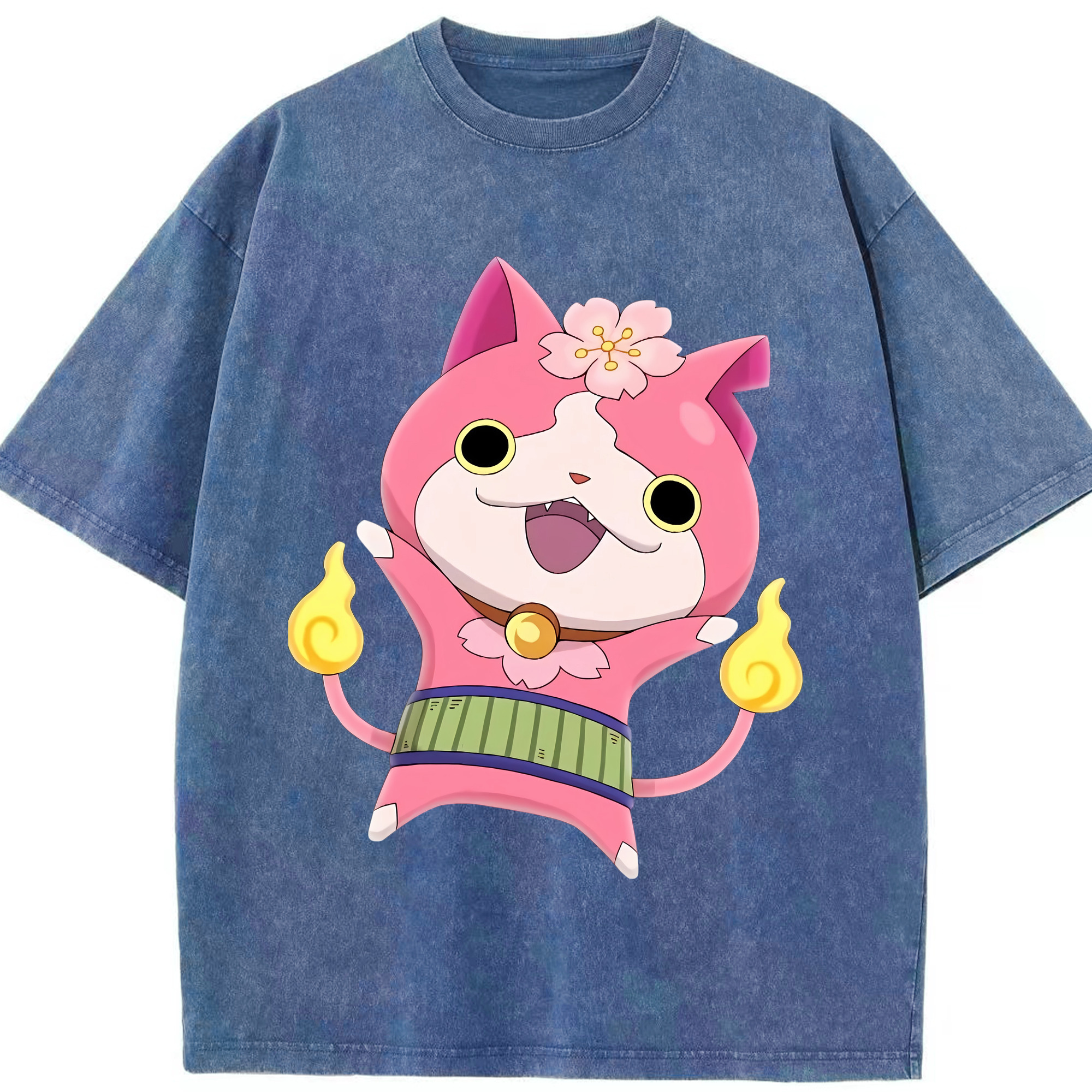（画像用） 妖怪ウォッチ Yo-kai Watch 綿100% ヴィンテージ風 半袖Tシャツ（フロントプリント）