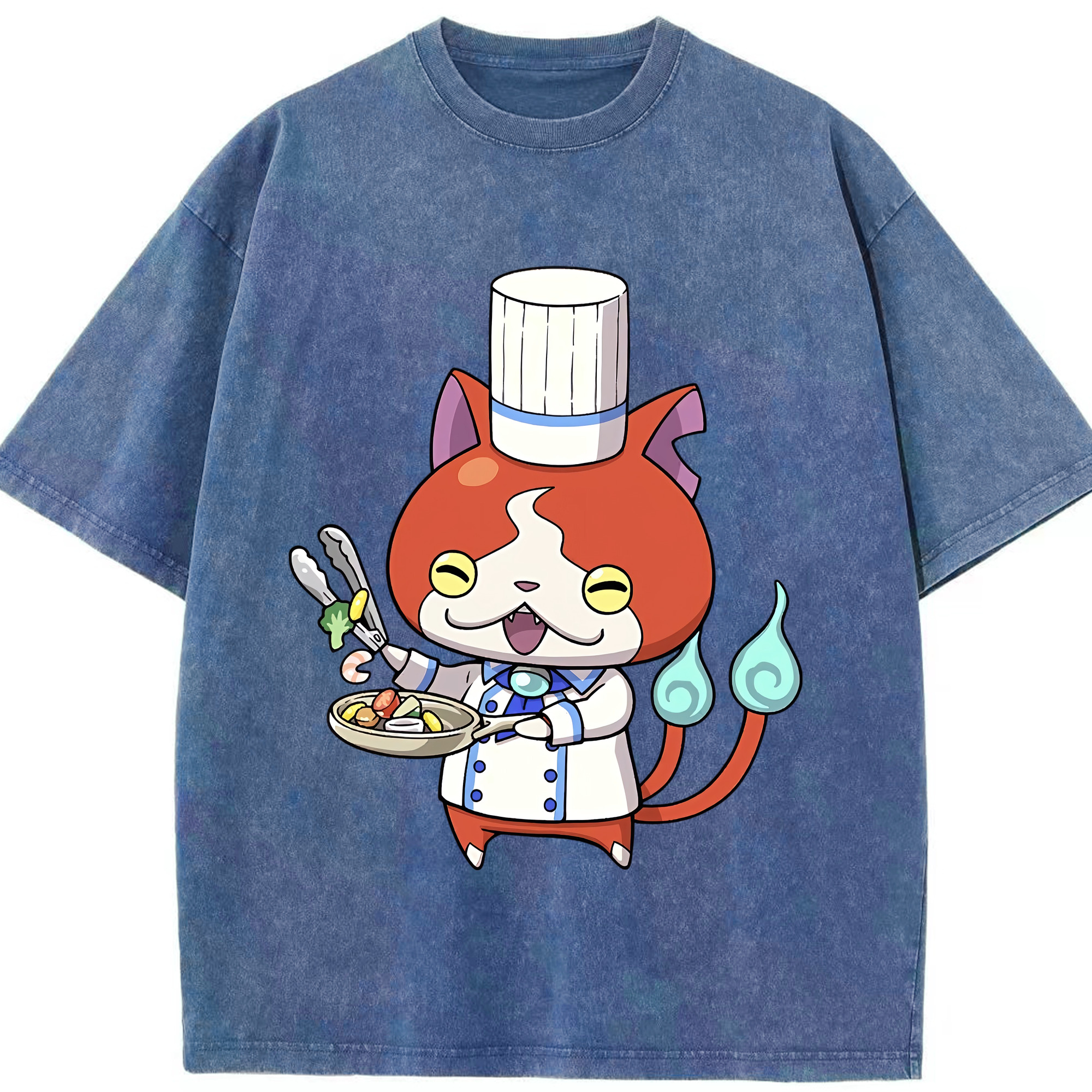 （画像用） 妖怪ウォッチ Yo-kai Watch 綿100% ヴィンテージ風 半袖Tシャツ（フロントプリント）