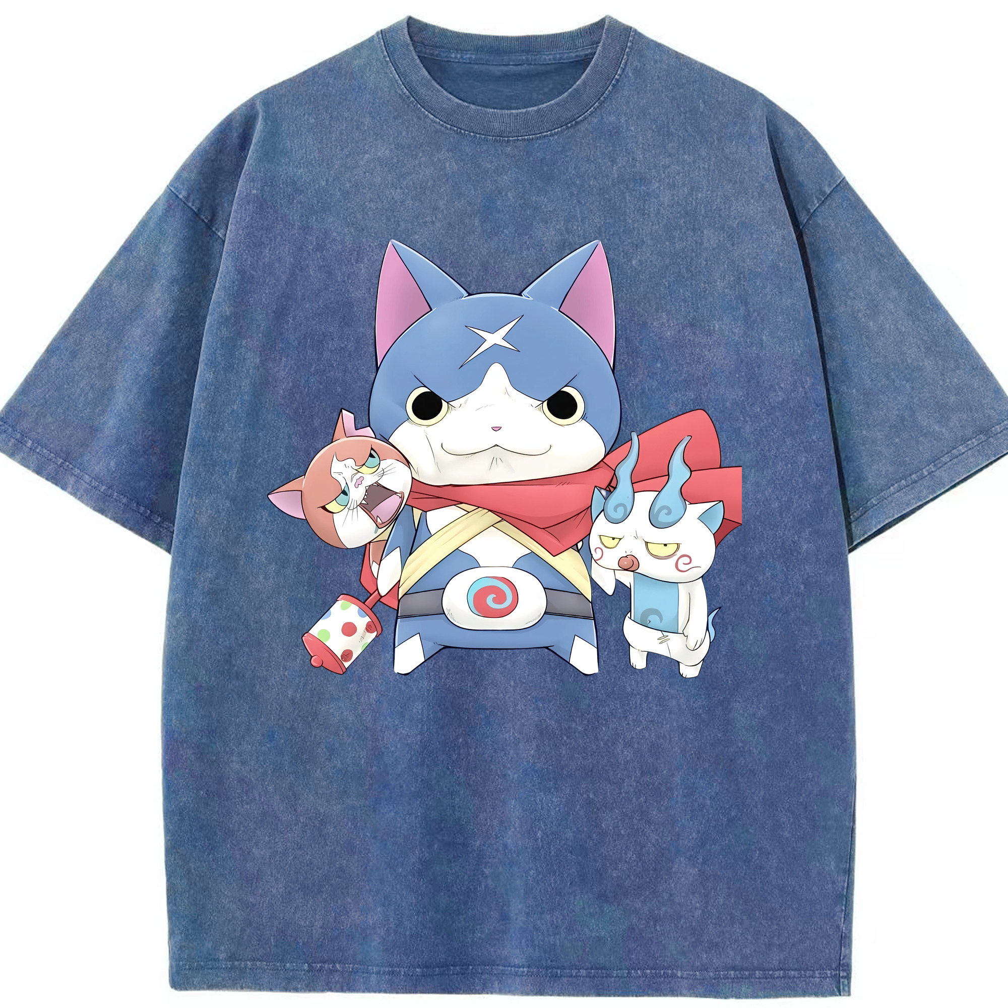 （画像用） 妖怪ウォッチ Yo-kai Watch 綿100% ヴィンテージ風 半袖Tシャツ（フロントプリント）