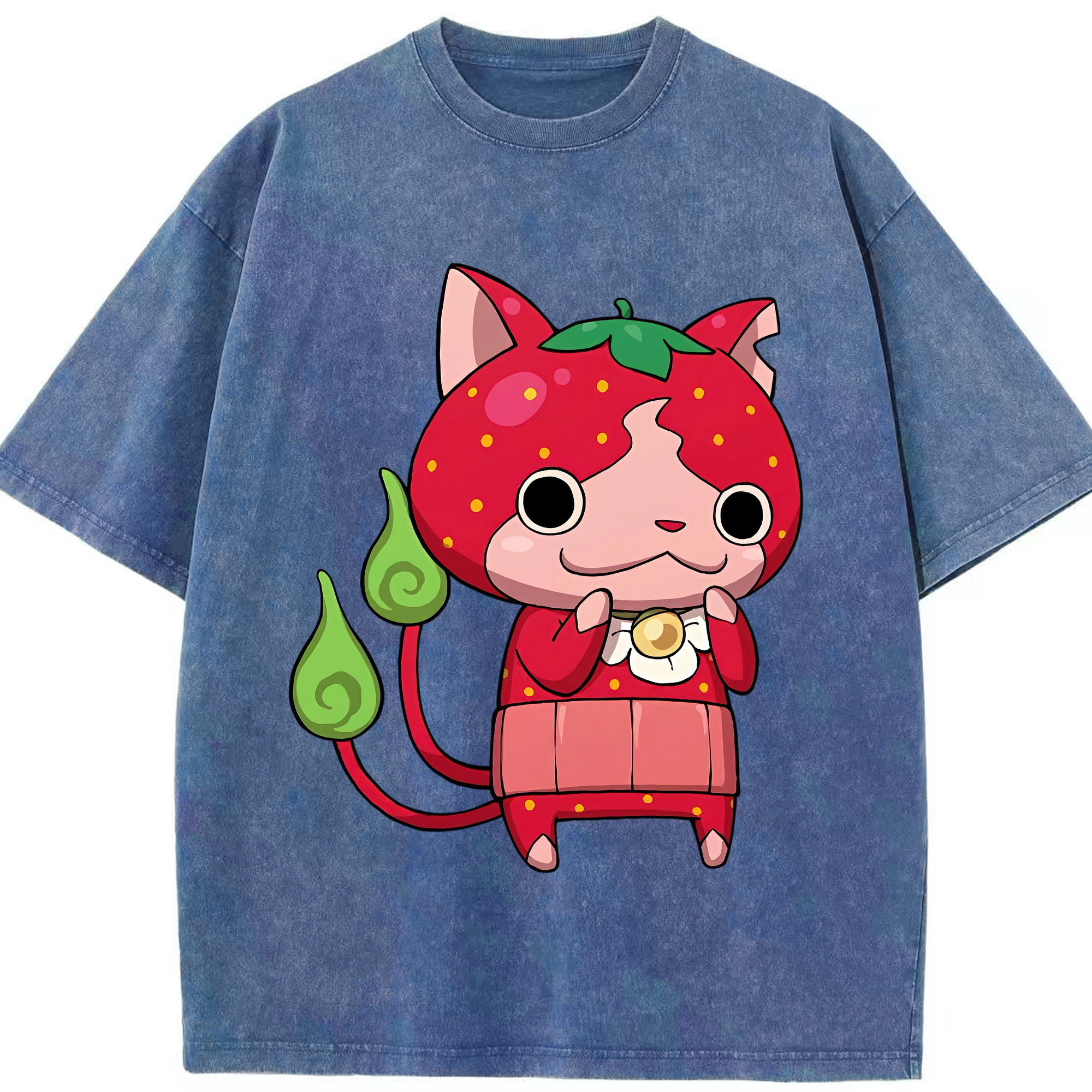 （画像用） 妖怪ウォッチ Yo-kai Watch 綿100% ヴィンテージ風 半袖Tシャツ（フロントプリント）