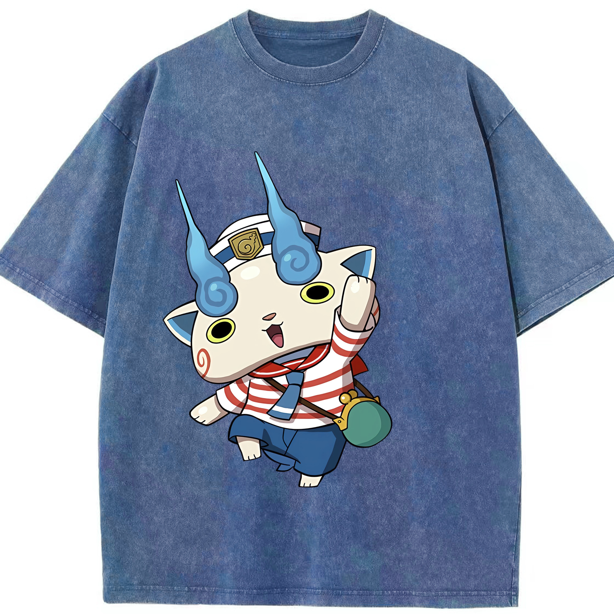 （画像用） 妖怪ウォッチ Yo-kai Watch 綿100% ヴィンテージ風 半袖Tシャツ（フロントプリント）