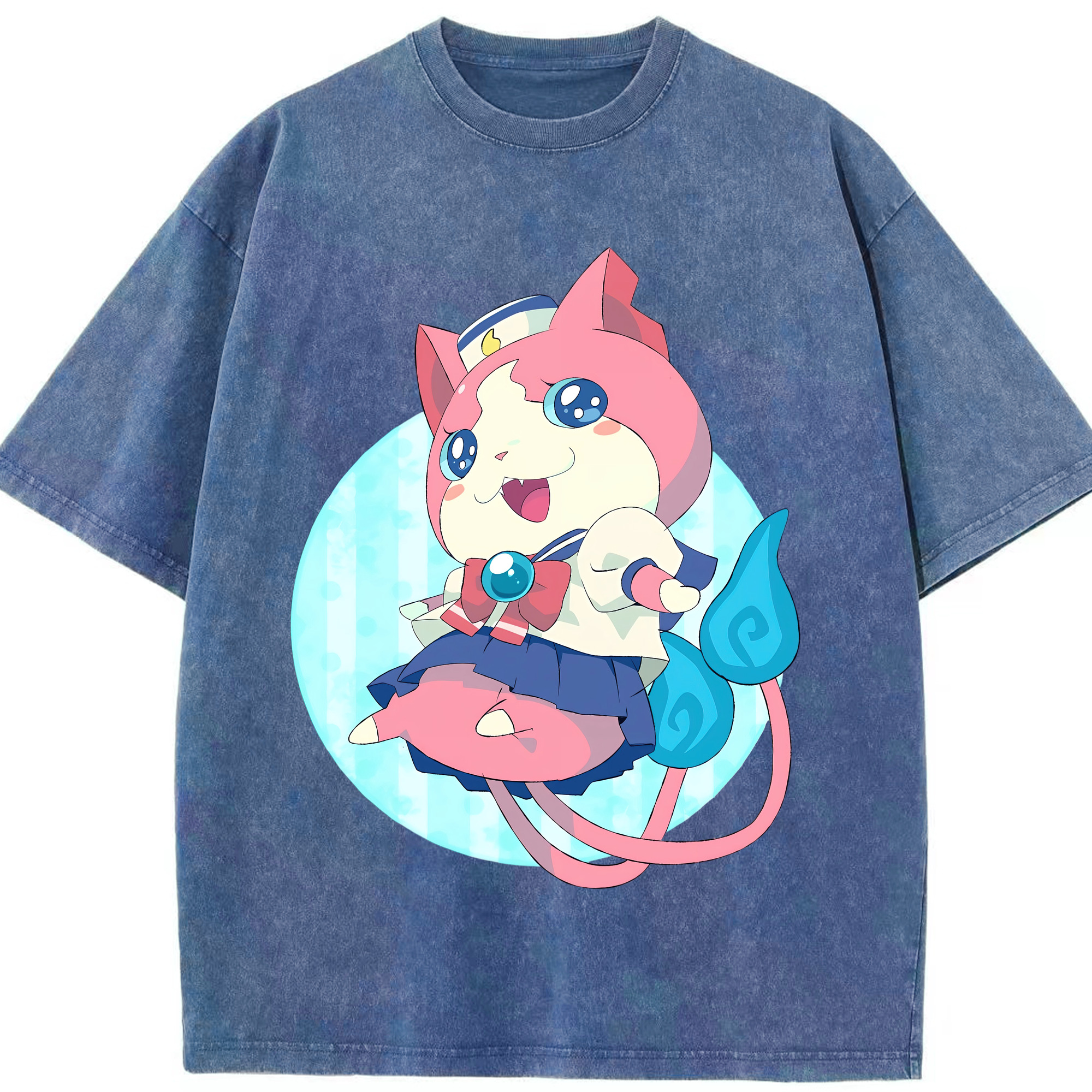 （画像用） 妖怪ウォッチ Yo-kai Watch 綿100% ヴィンテージ風 半袖Tシャツ（フロントプリント）
